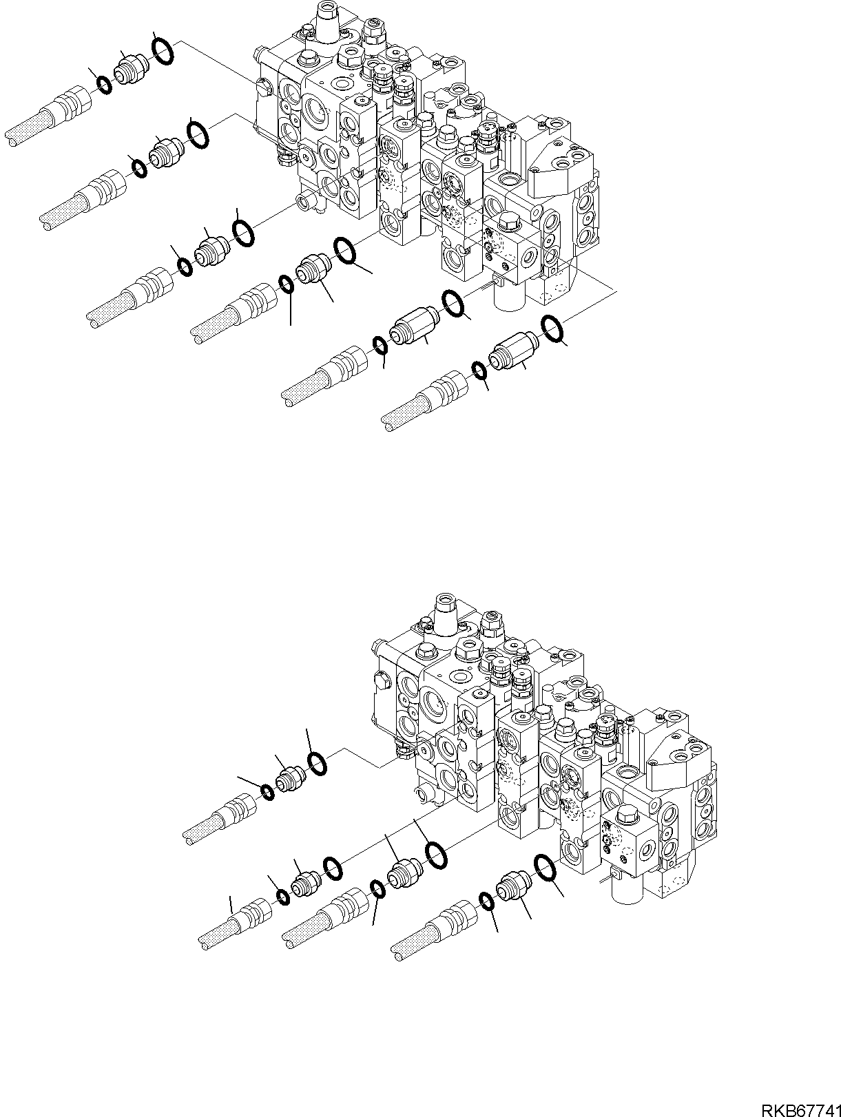 Part 110. CONTROL VALVE (10-ELEMENTS) (WITH TELESCOPIC ARM) (WITH BACKHOE PPC) (2/3) [6388]