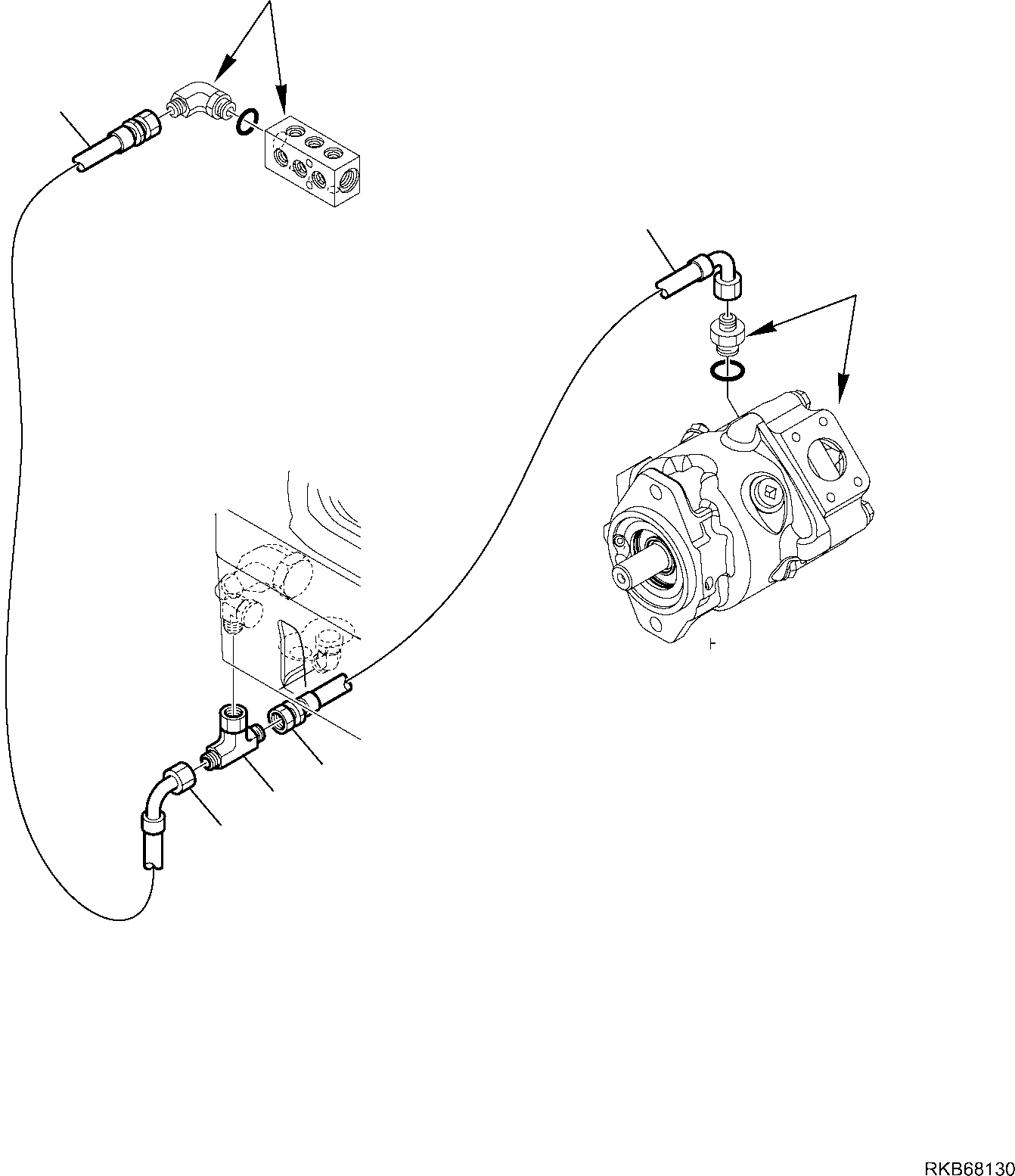 Part 124. HYDRAULIC PIPING (SERVOCONTROL RETURN LINE) (2/3) [6445]