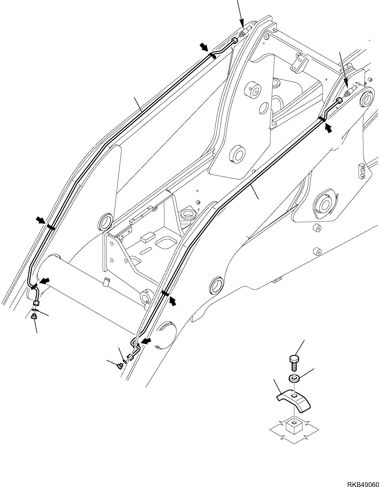 Part 161. HYDRAULIC PIPING (BUCKET 4 IN 1 CYLINDER LINE) (2/3) [6635]