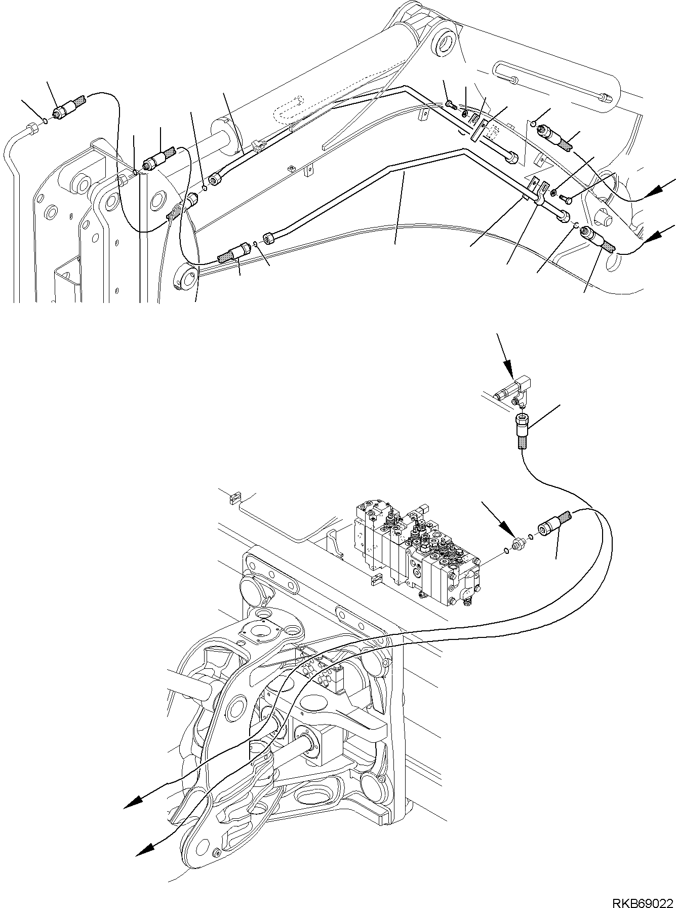 Part 207. HYDRAULIC PIPING (HAMMER LINE) (WITH TELESCOPIC ARM) (1/2) [6780]