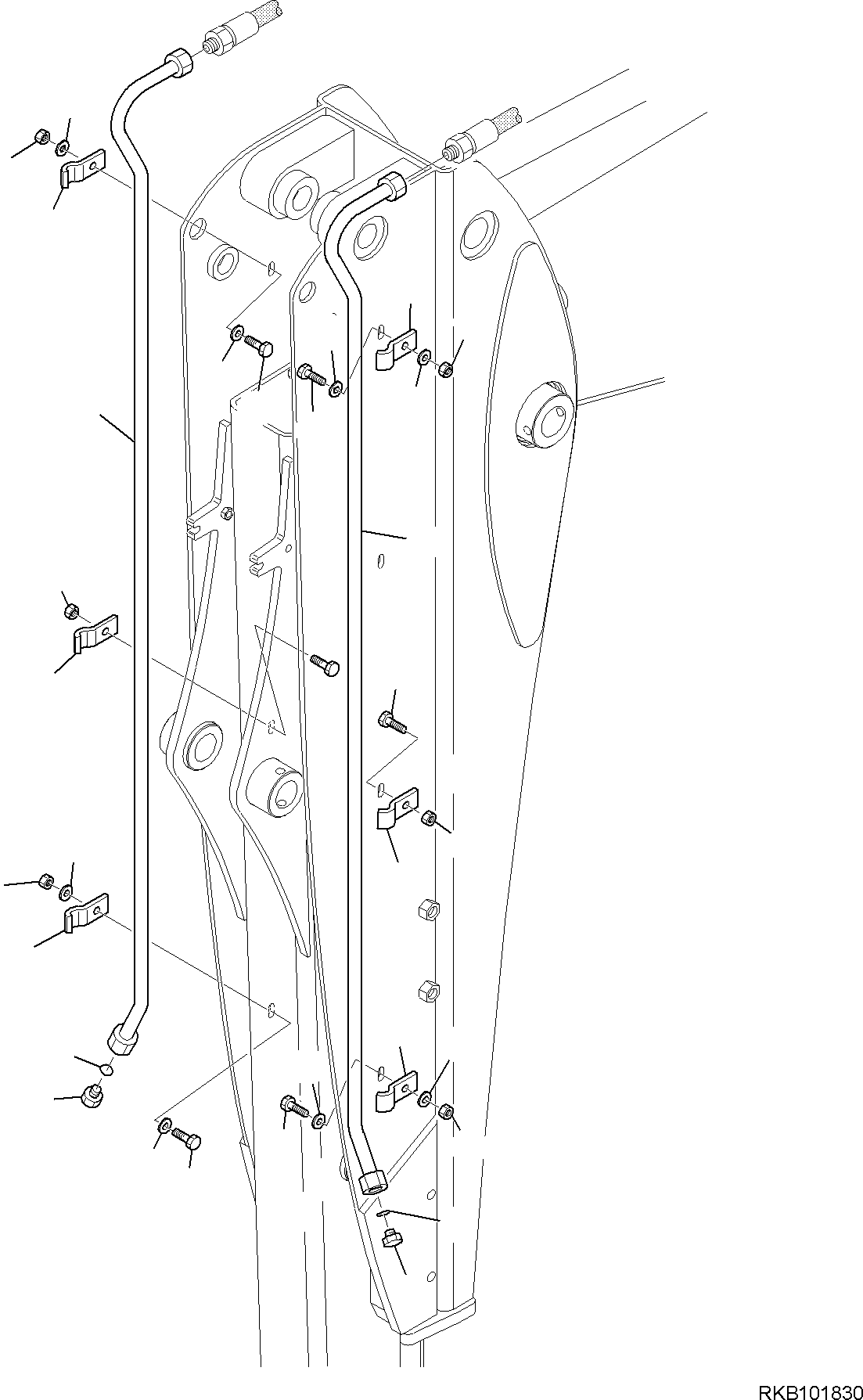 Part 208. HYDRAULIC PIPING (HAMMER LINE) (WITH TELESCOPIC ARM) (2/2) [6781]