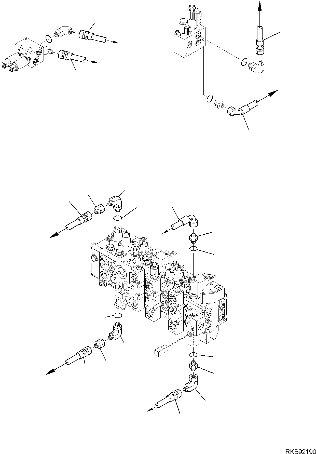 Part 227. HYDRAULIC PIPING (SERVOCONTROL LINE) (SIDE DIGGING BOOM LINE) (WITH TELESCOPIC ARM) (2/2) [6852]