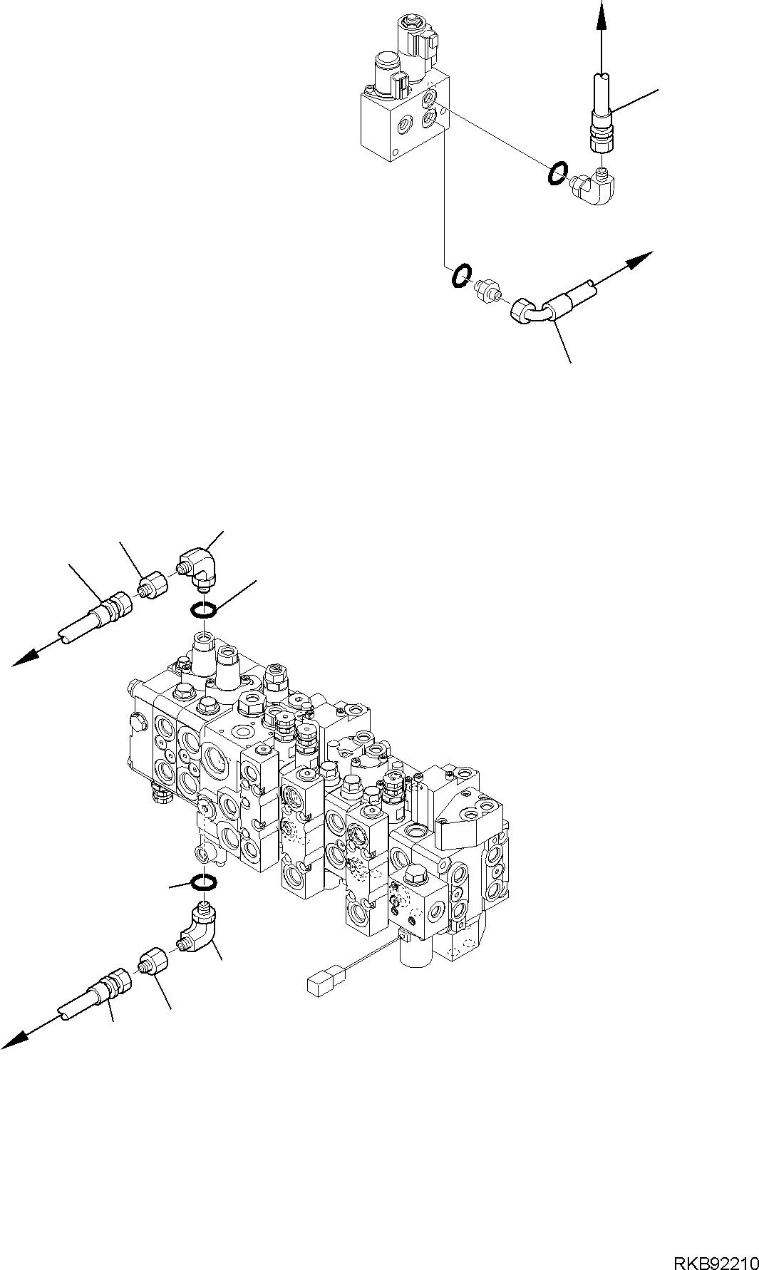 Part 234. HYDRAULIC PIPING (SERVOCONTROL LINE) (CUTTING AND ROTATING BUCKET) (WITH TELESCOPIC ARM LINE) (2/2) [6902]