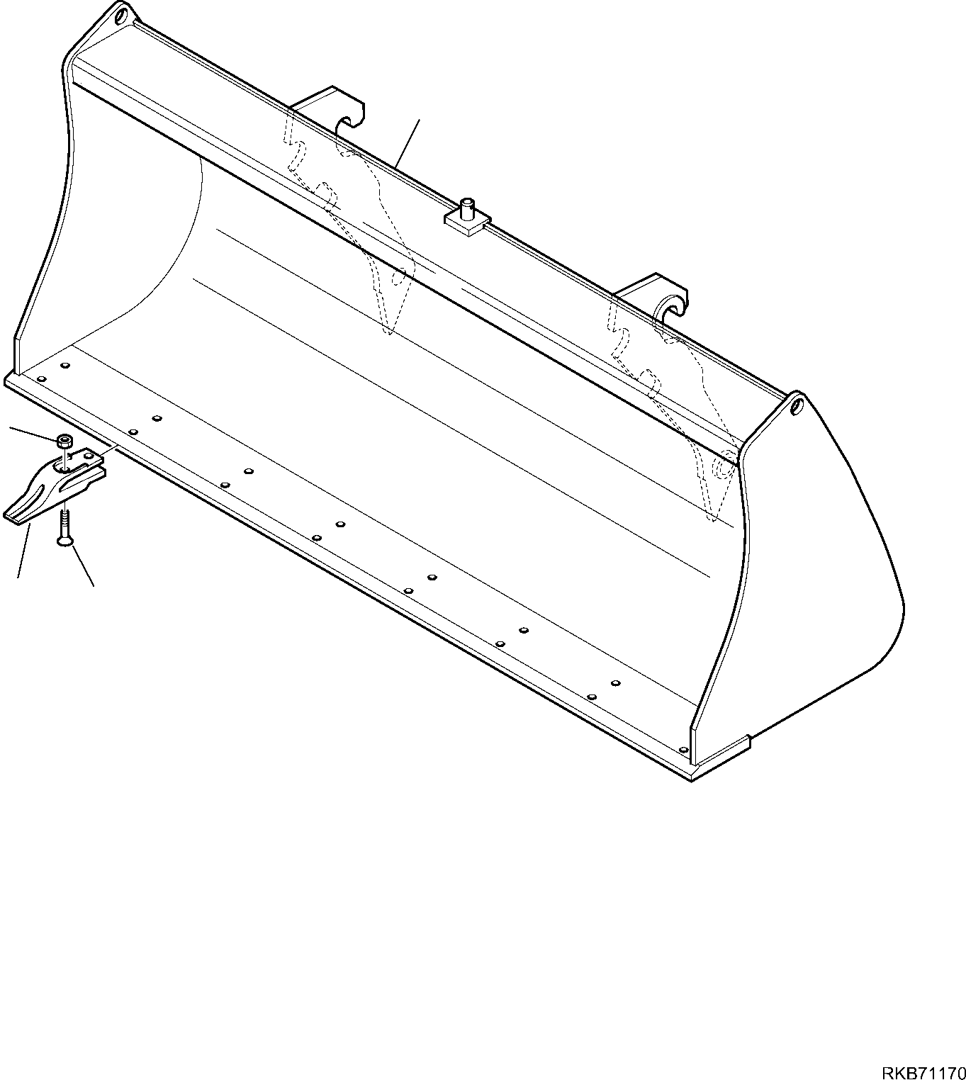 Part 8. BUCKET (FOR QUICK COUPLING) (L=2320 mm) (TUV) [7037]