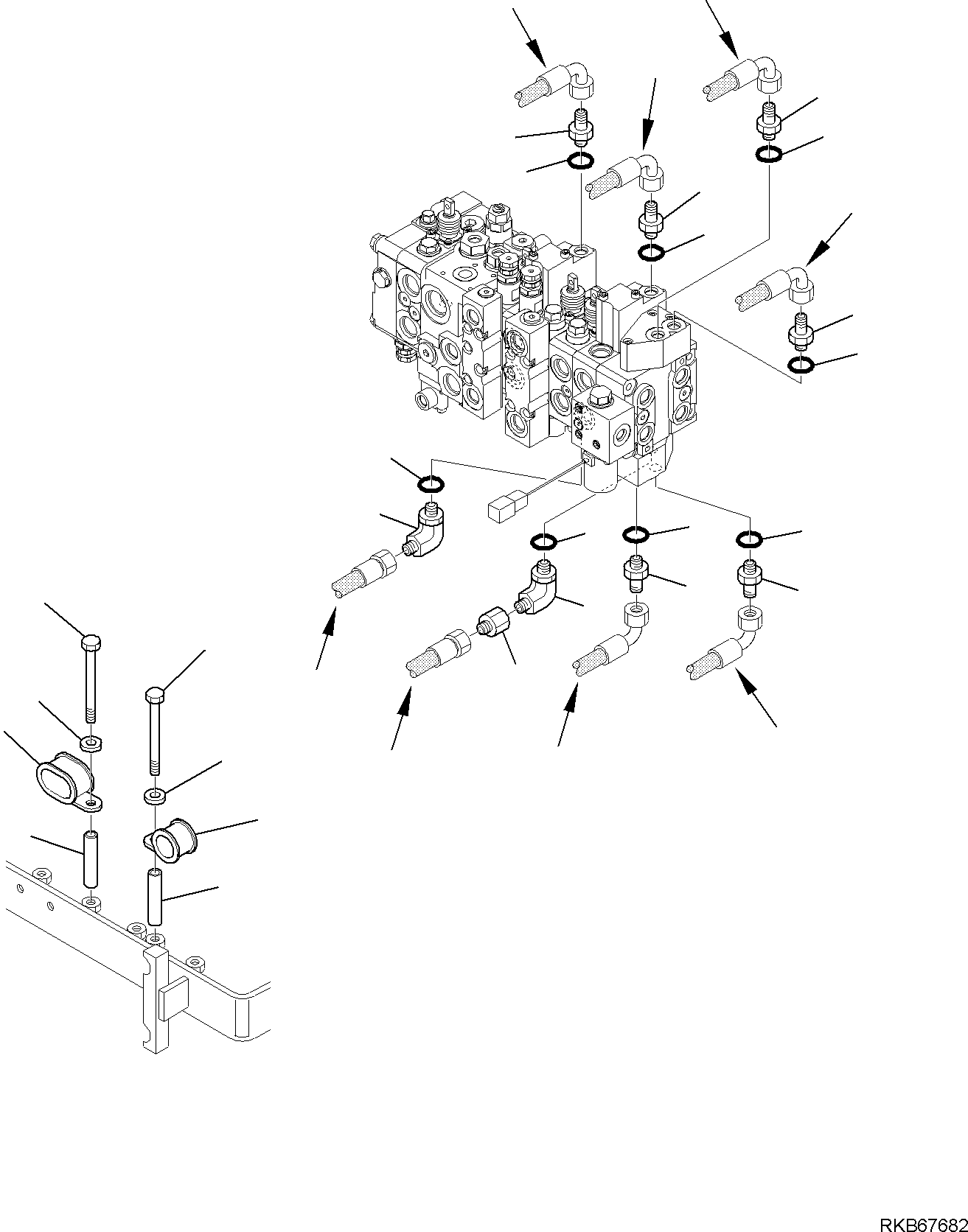 Part 51. 8-SPOOL CONTROL VALVE (MECHANICAL CONTROL) (CONNECTING PARTS) (1/3) [6380]