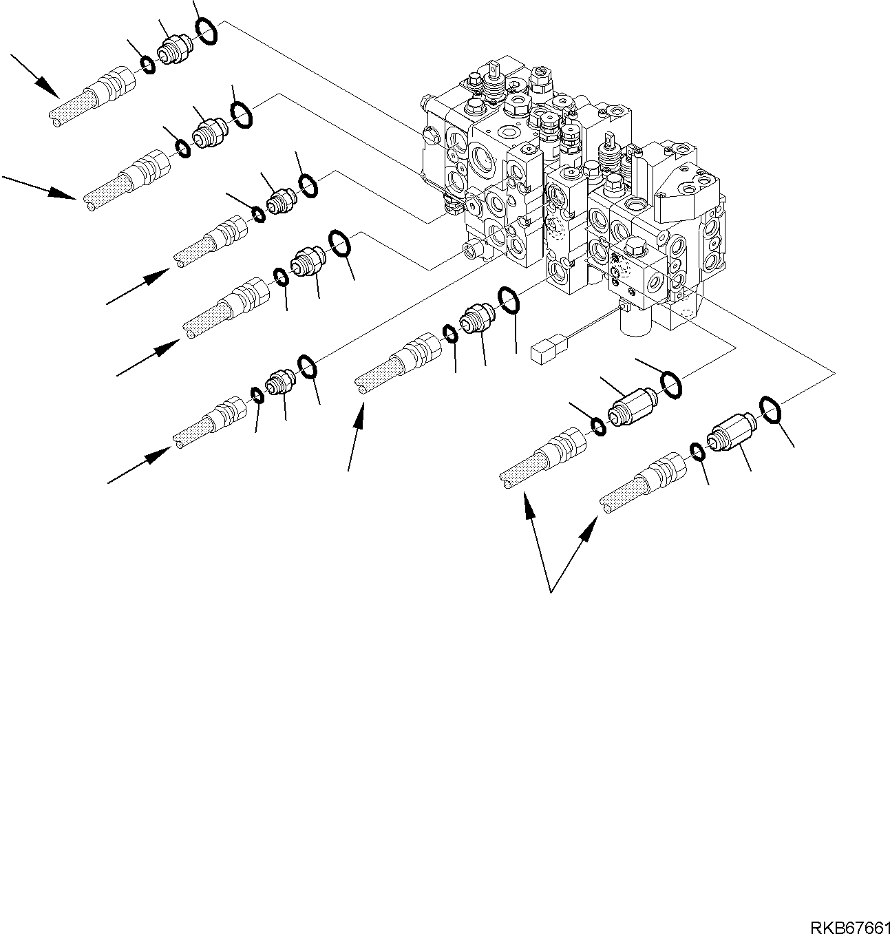 Part 52. 8-SPOOL CONTROL VALVE (MECHANICAL CONTROL) (CONNECTING PARTS) (2/3) [6381]