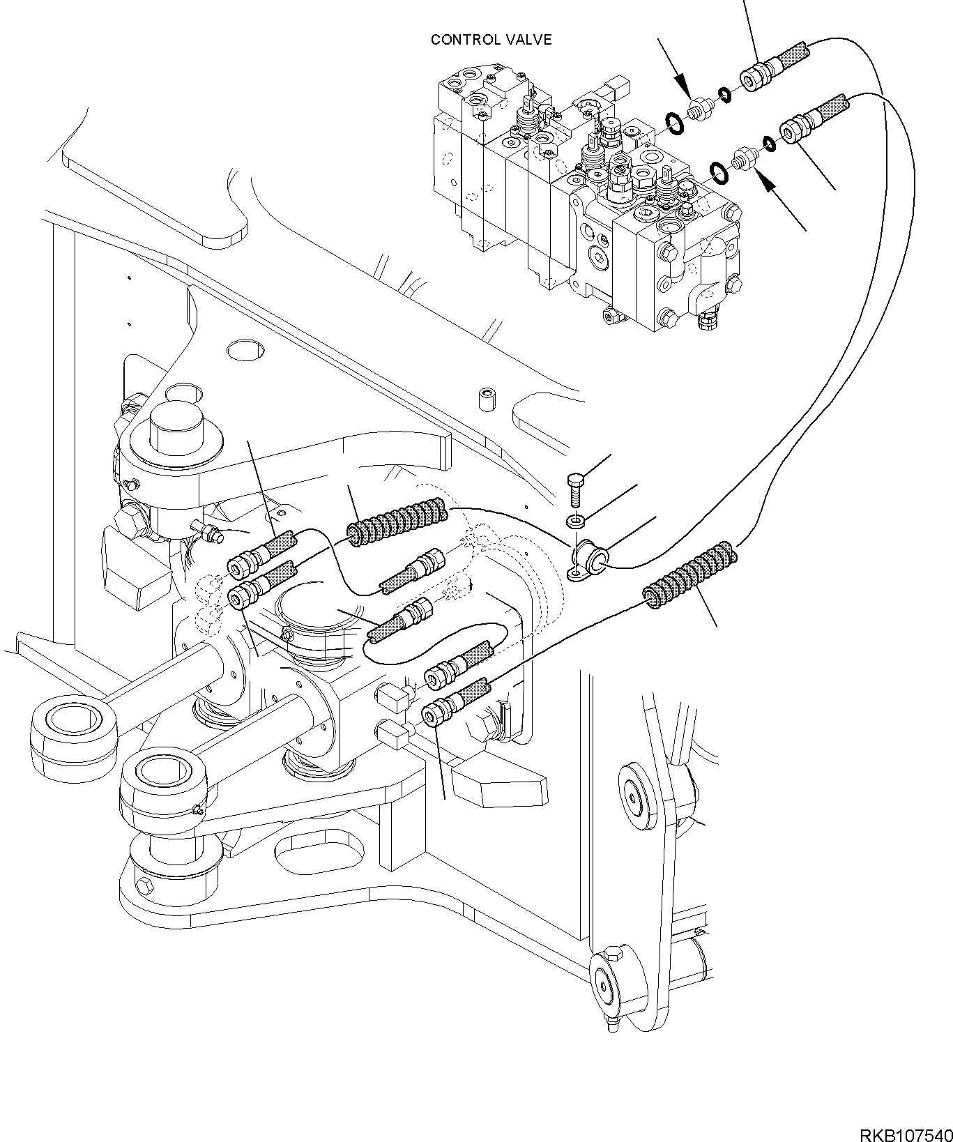 Part 92. HYDRAULIC PIPING (BOOM SWING CYLINDER LINE) [6700]