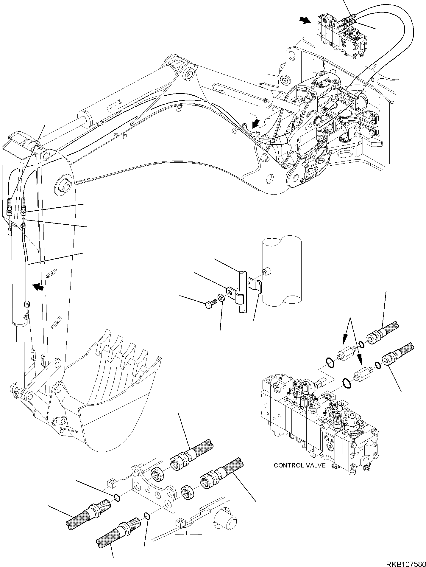 Part 96. HYDRAULIC PIPING (BUCKET LINE) [6743]