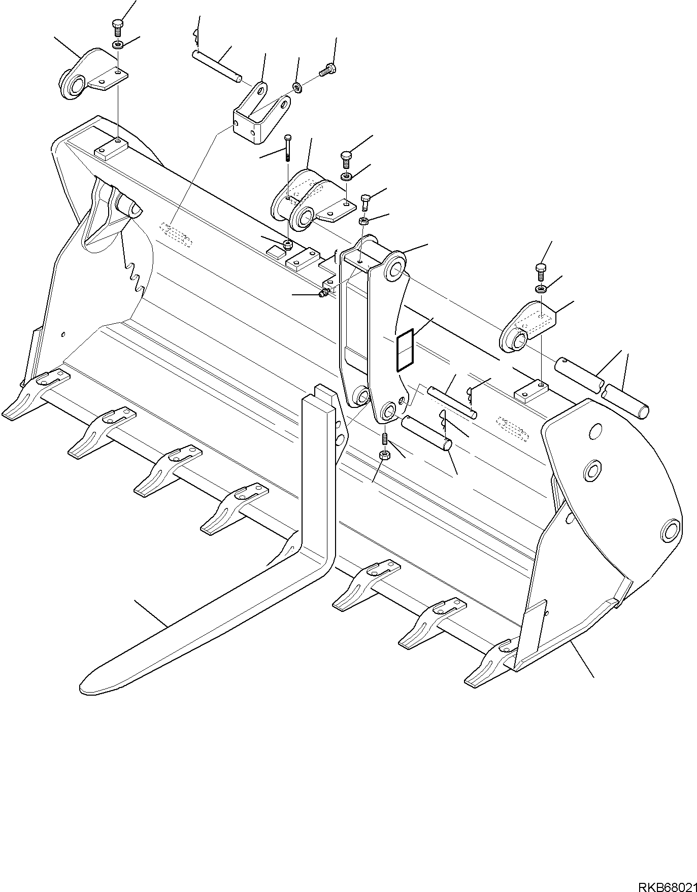 Part 17. BUCKET - 4 IN 1 (WITH FORKS) (FOR QUICK COUPLING) [7117]