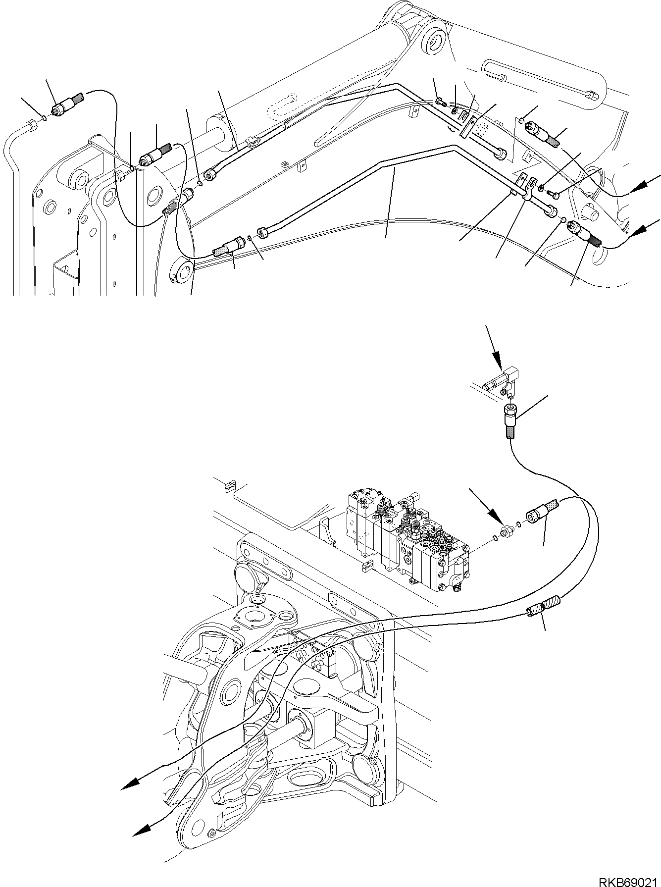 Part 74. HYDRAULIC PIPING (HAMMER LINE) (WITH TELESCOPIC ARM) (1/2) [6780]