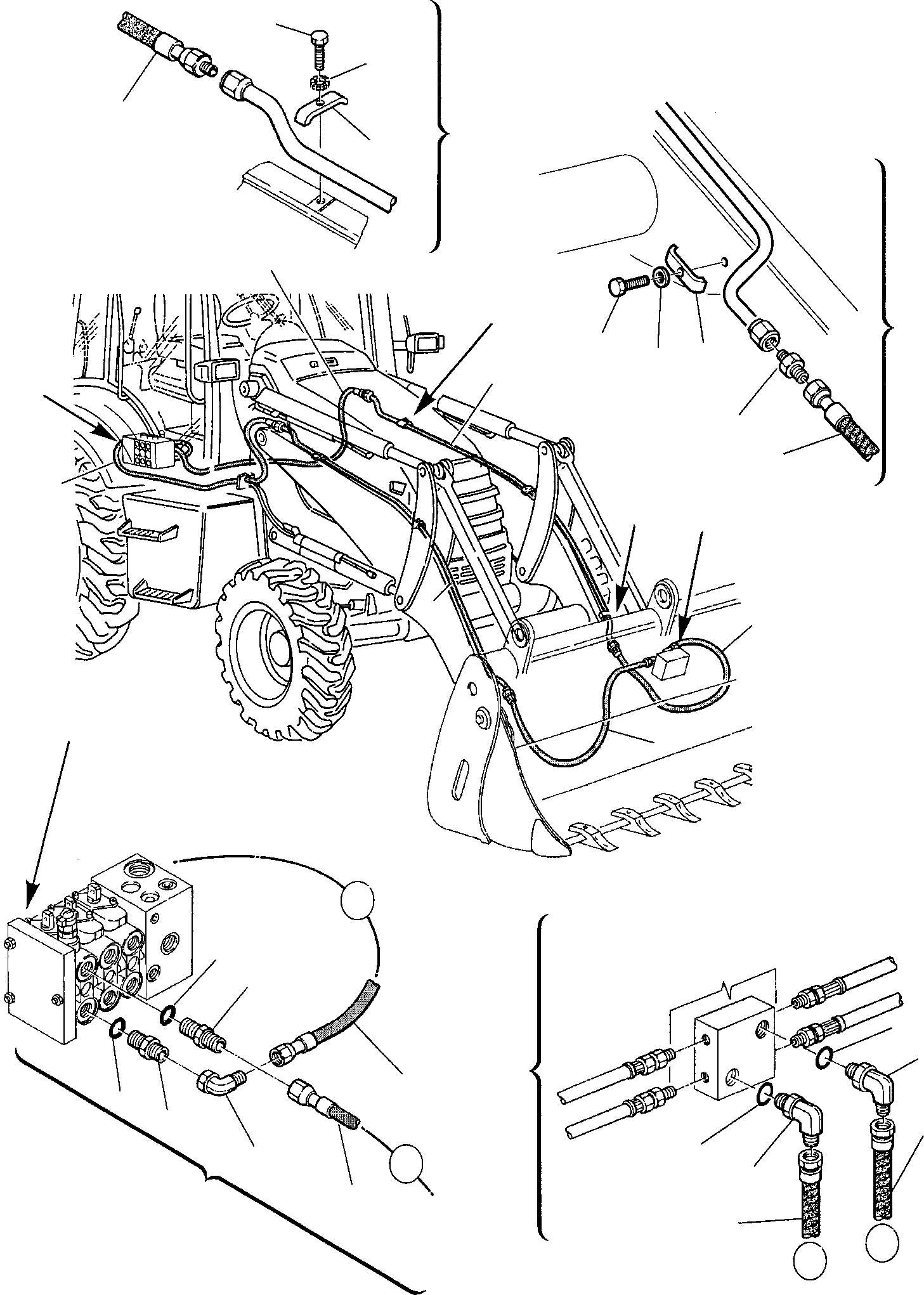 Part 51. HYDRAULIC PIPING (BUCKET - 4 IN 1 CYLINDER LINE) (1/2) [6660]