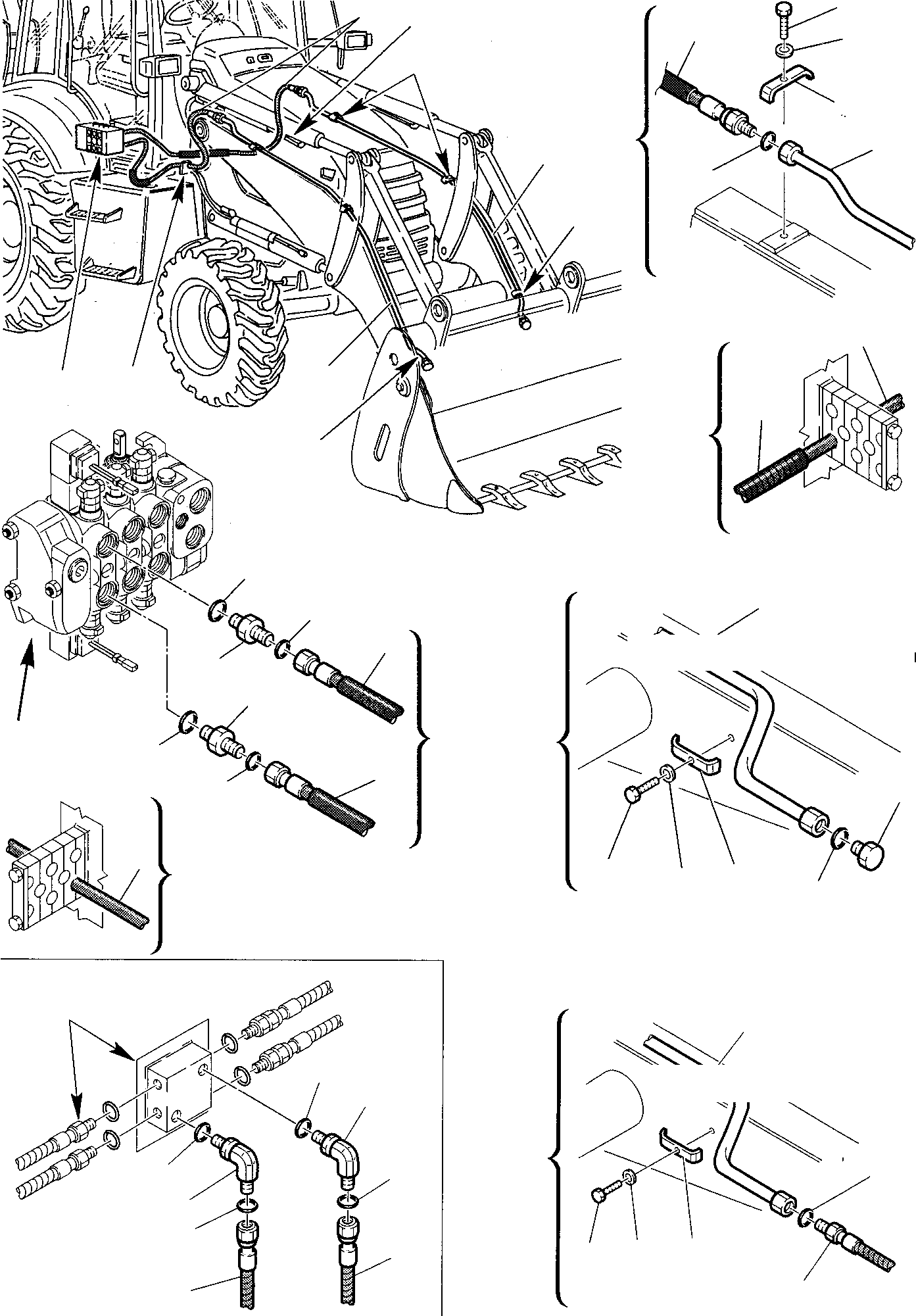 Part 50. HYDRAULIC PIPING (BUCKET - 4 IN 1 CYLINDER LINE) (1/2) [6660]