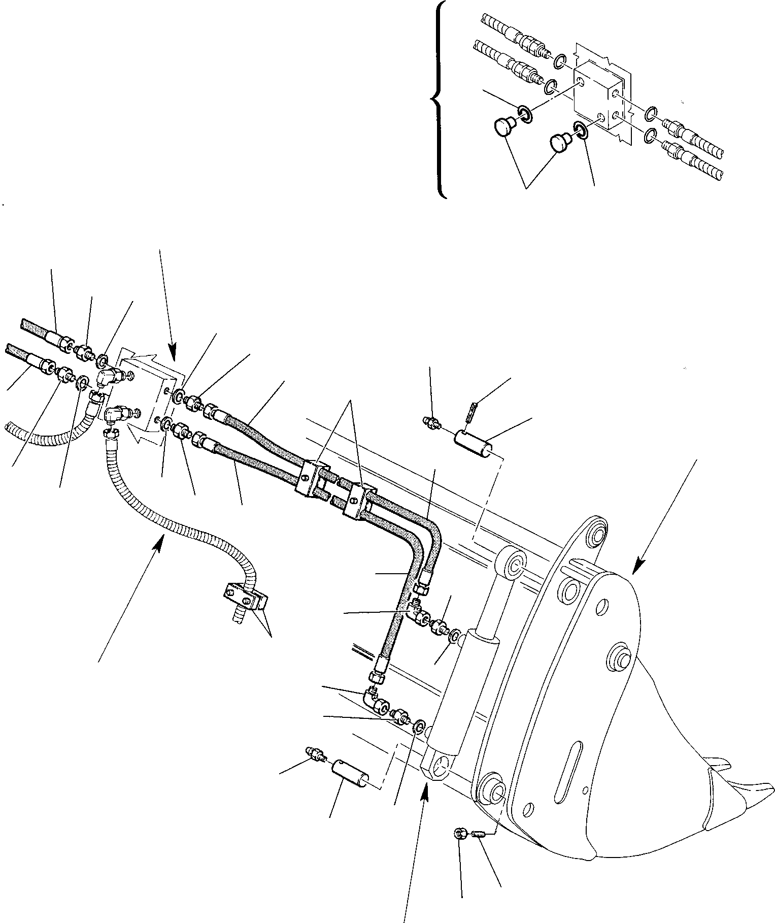 Part 51. HYDRAULIC PIPING (BUCKET - 4 IN 1 CYLINDER LINE) (2/2) [6670]