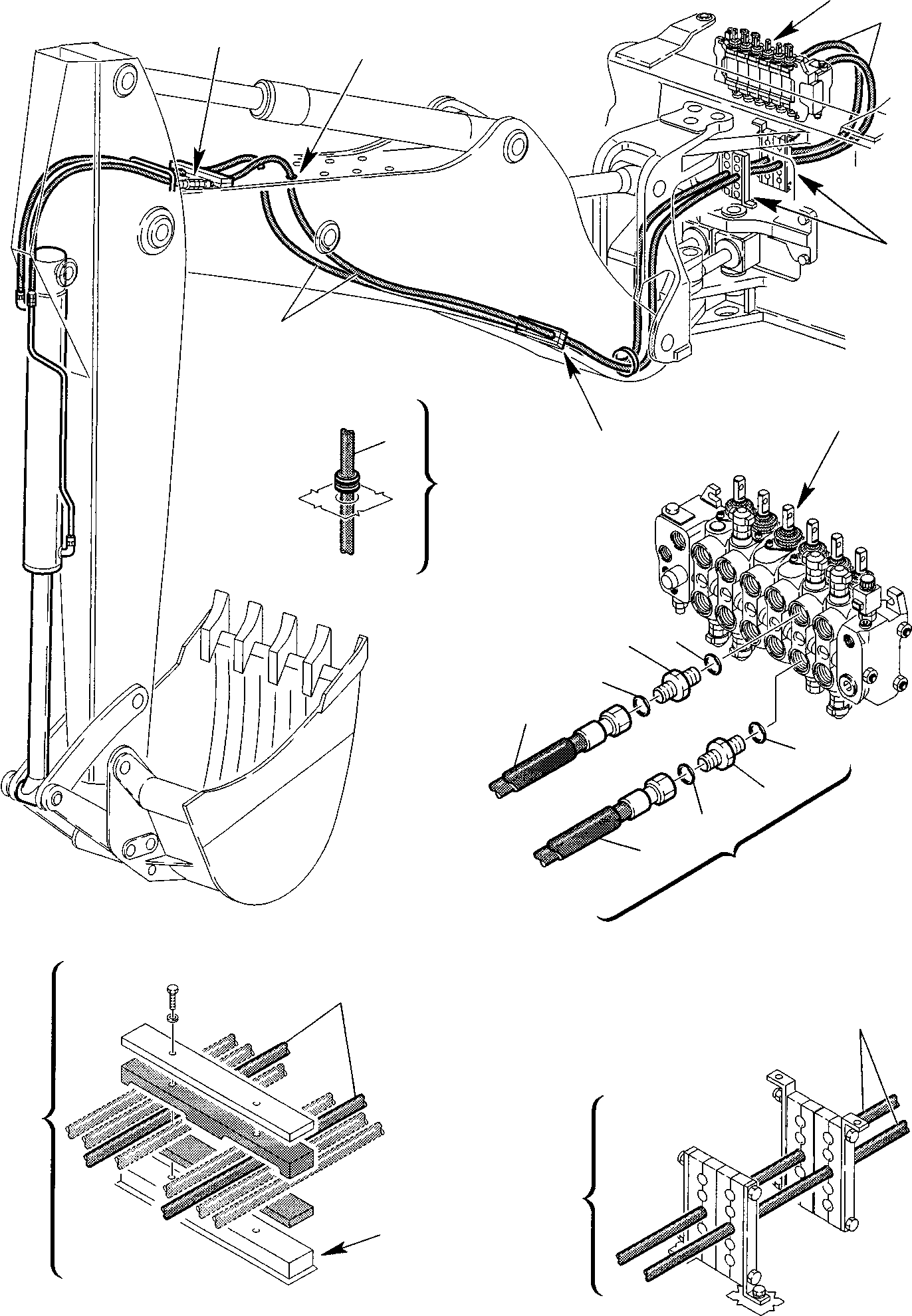 Part 60. HYDRAULIC PIPING (BUCKET CYLINDER LINE) (1/2) [6740]