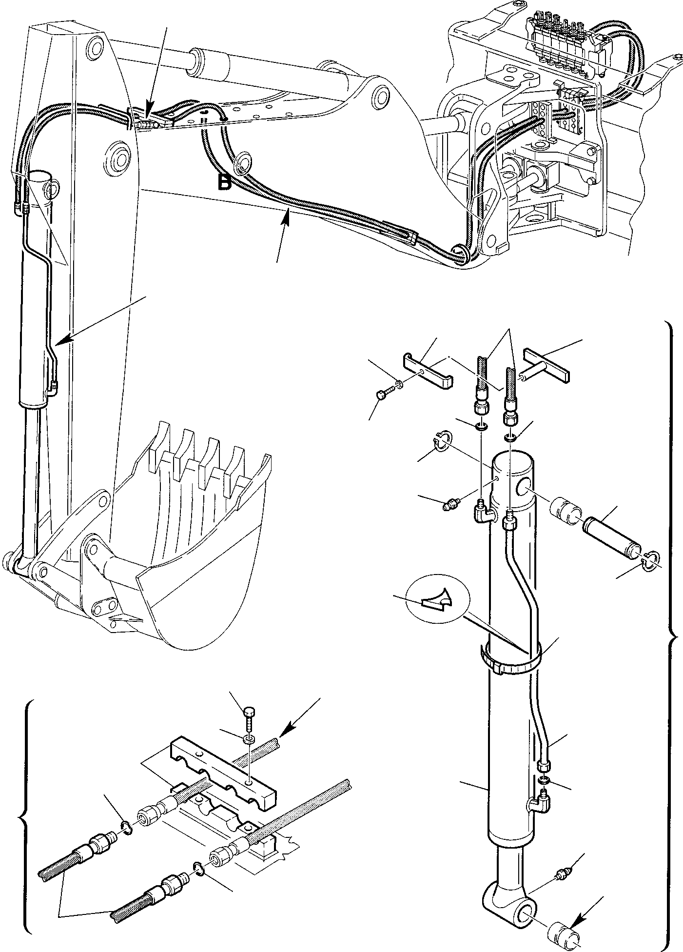 Part 61. HYDRAULIC PIPING (BUCKET CYLINDER LINE) (2/2) [6750]