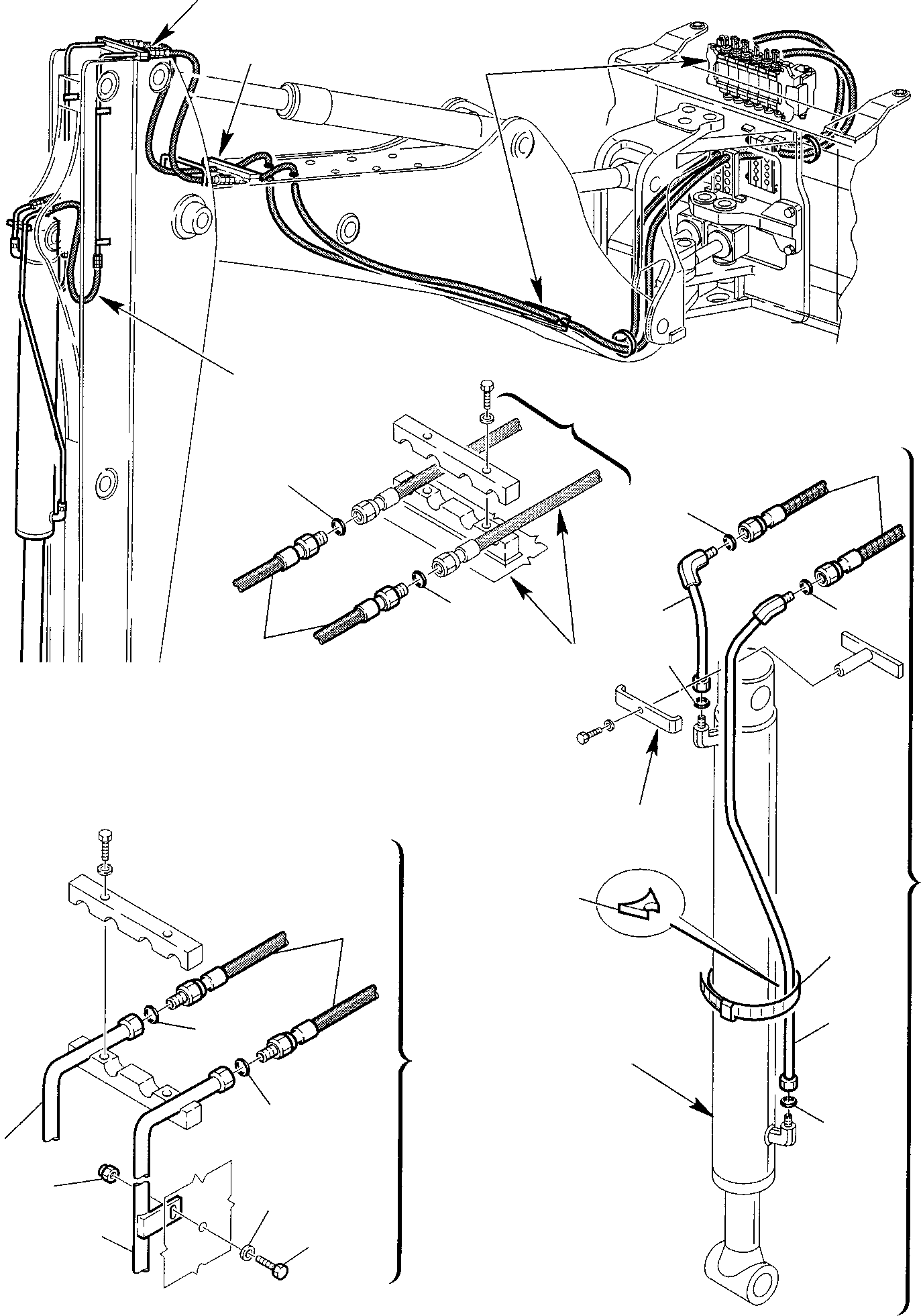 Part 63. HYDRAULIC PIPING (BUCKET CYLINDER LINE) (FOR JIG ARM) [6770]