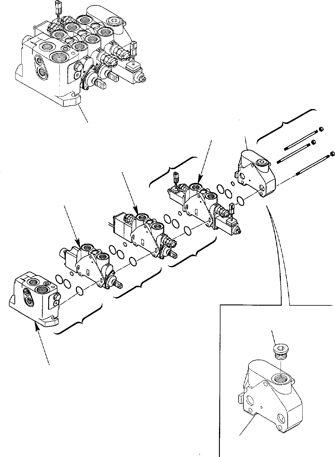 Part 13. SHOVEL CONTROL VALVE (FOR BUCKET 4 IN 1) (1/5) [6260]