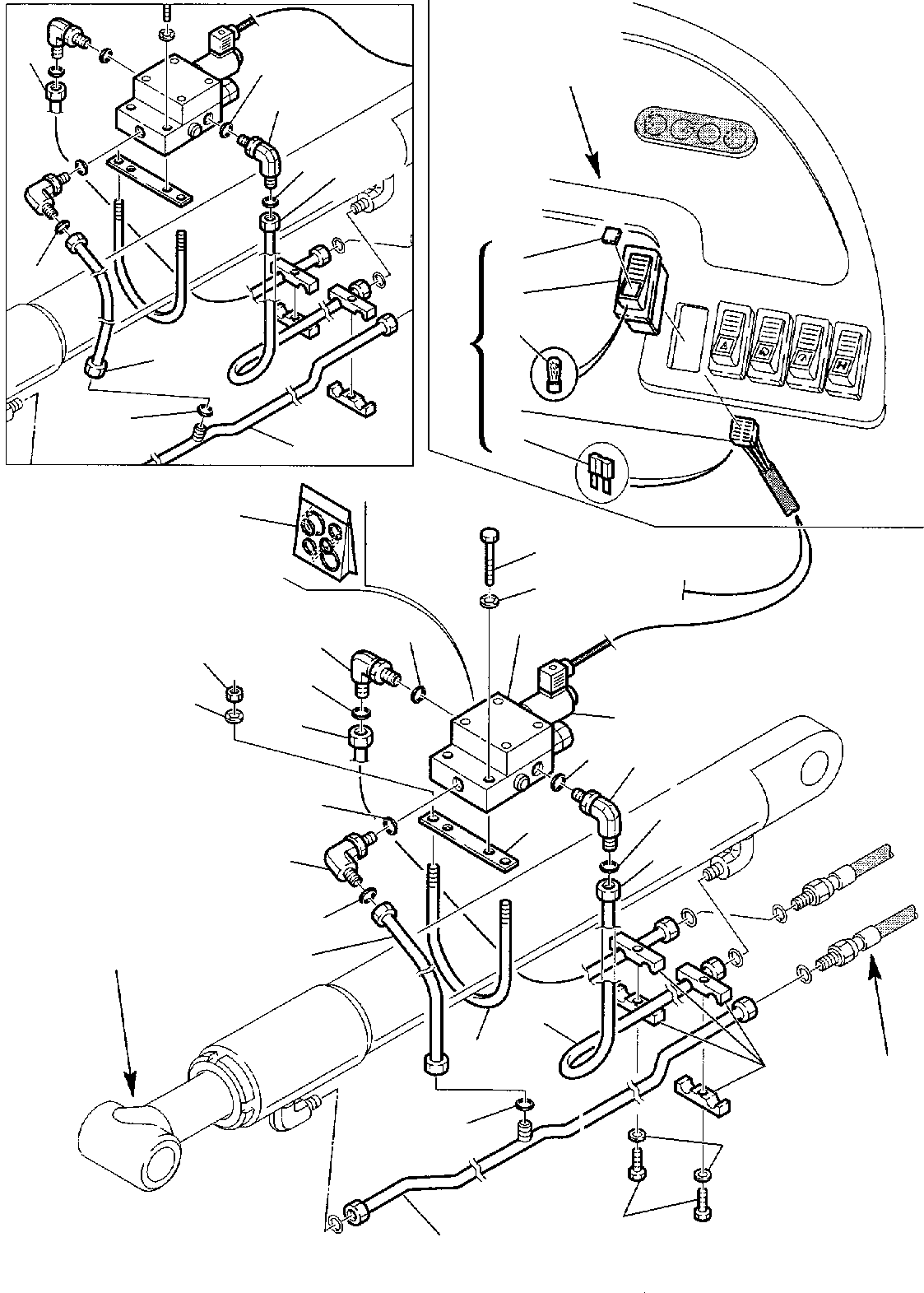 Part 44. HYDRAULIC PIPING (SHOVEL LIFTING CYLINDER) (ELECTRIC SAFETY VALVE) [6625]