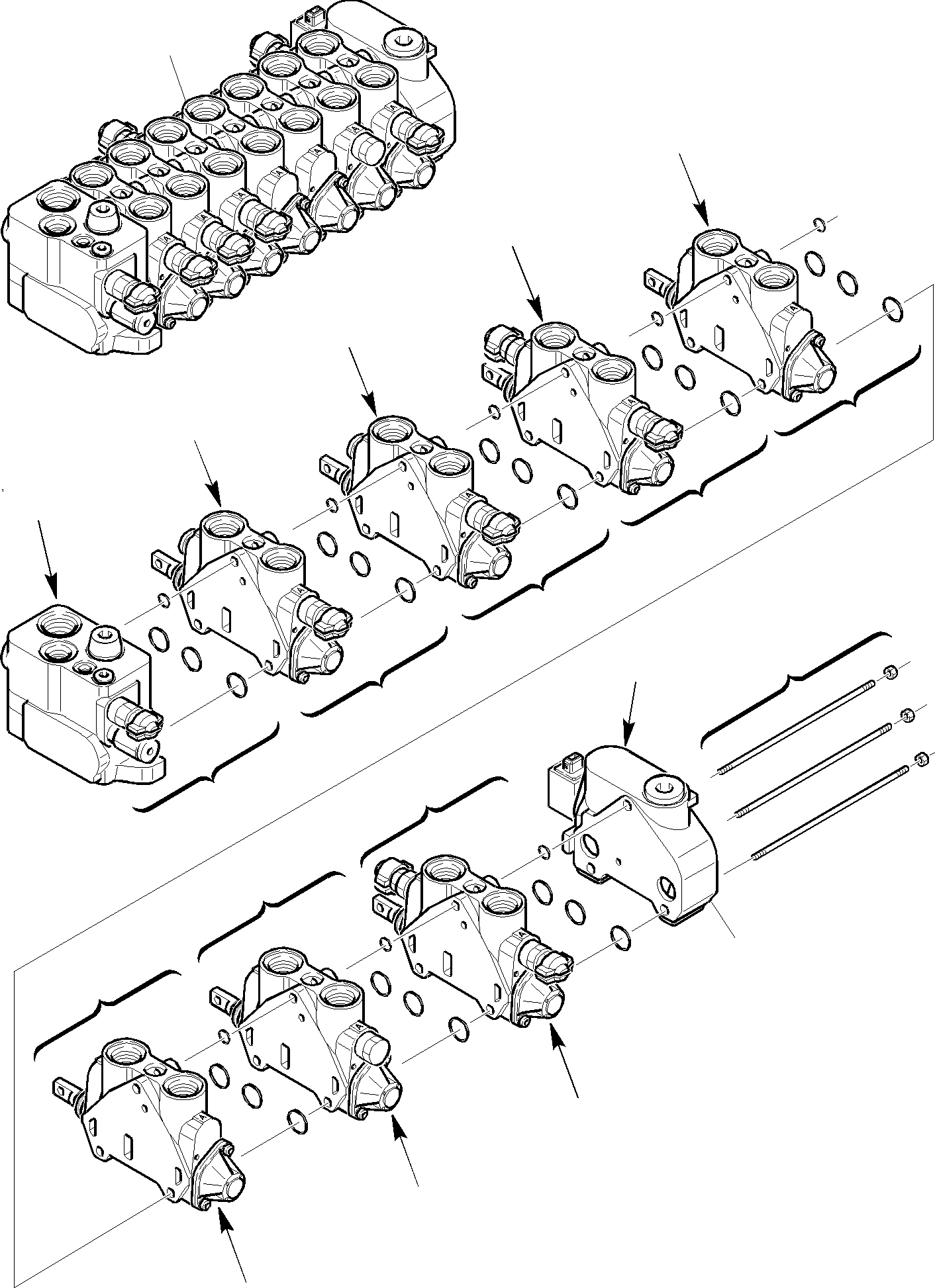 Part 31. CONTROL VALVE (7 SECTIONS) (FOR HAMMER) (1/2) [6340]