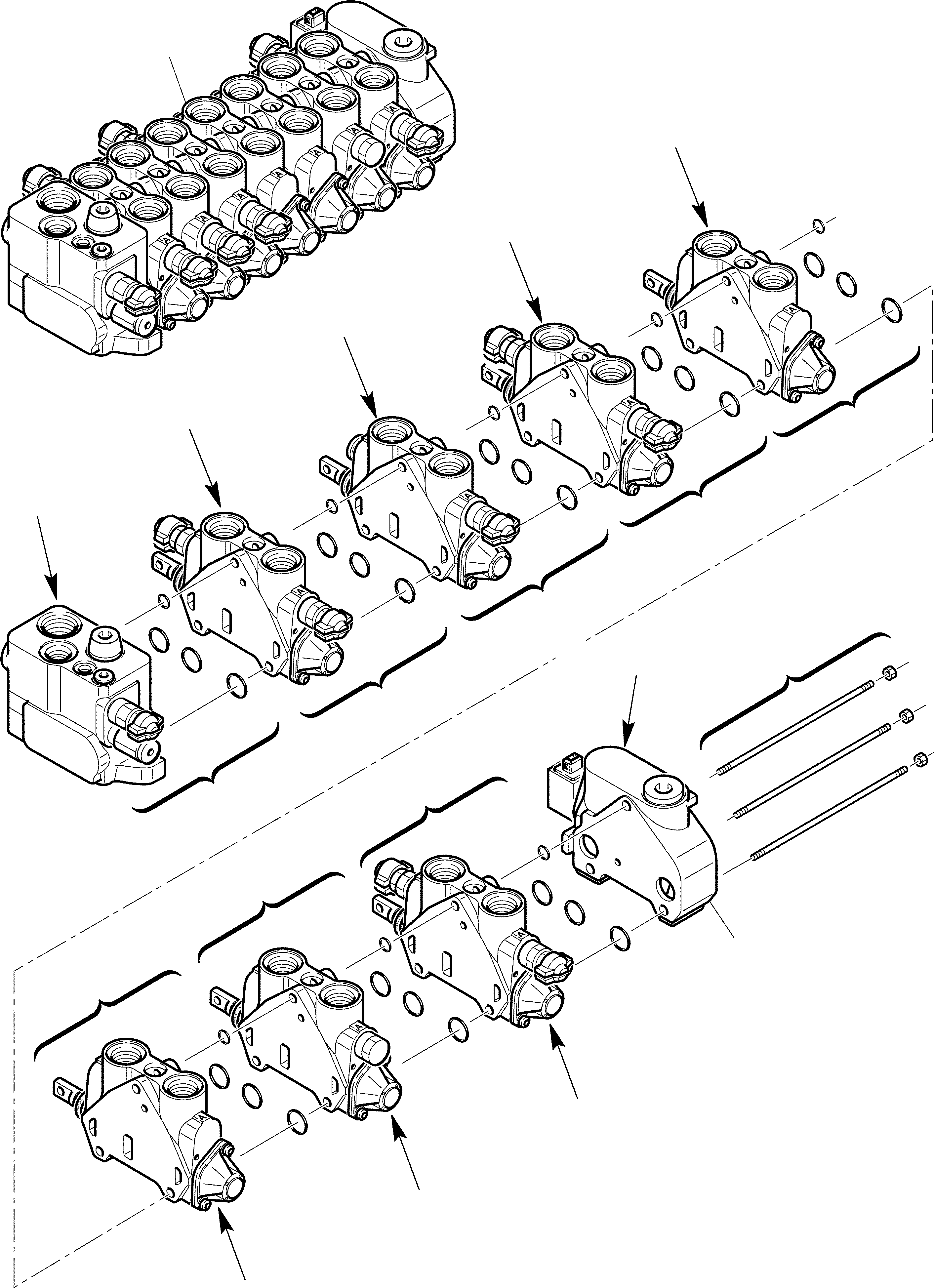 Part 41. CONTROL VALVE (7 SECTION) (FOR DEPORTABLE) (1/2) [6382]