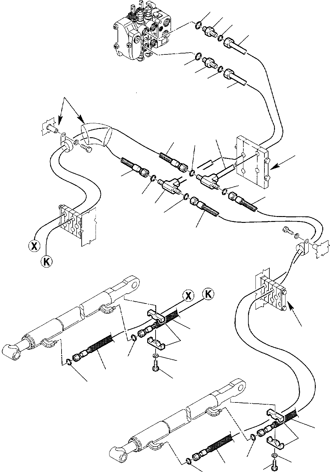 Part 58. HYDRAULIC PIPING (SHOVEL TIPPING CYLINDER LINE) (1/2) [6630]