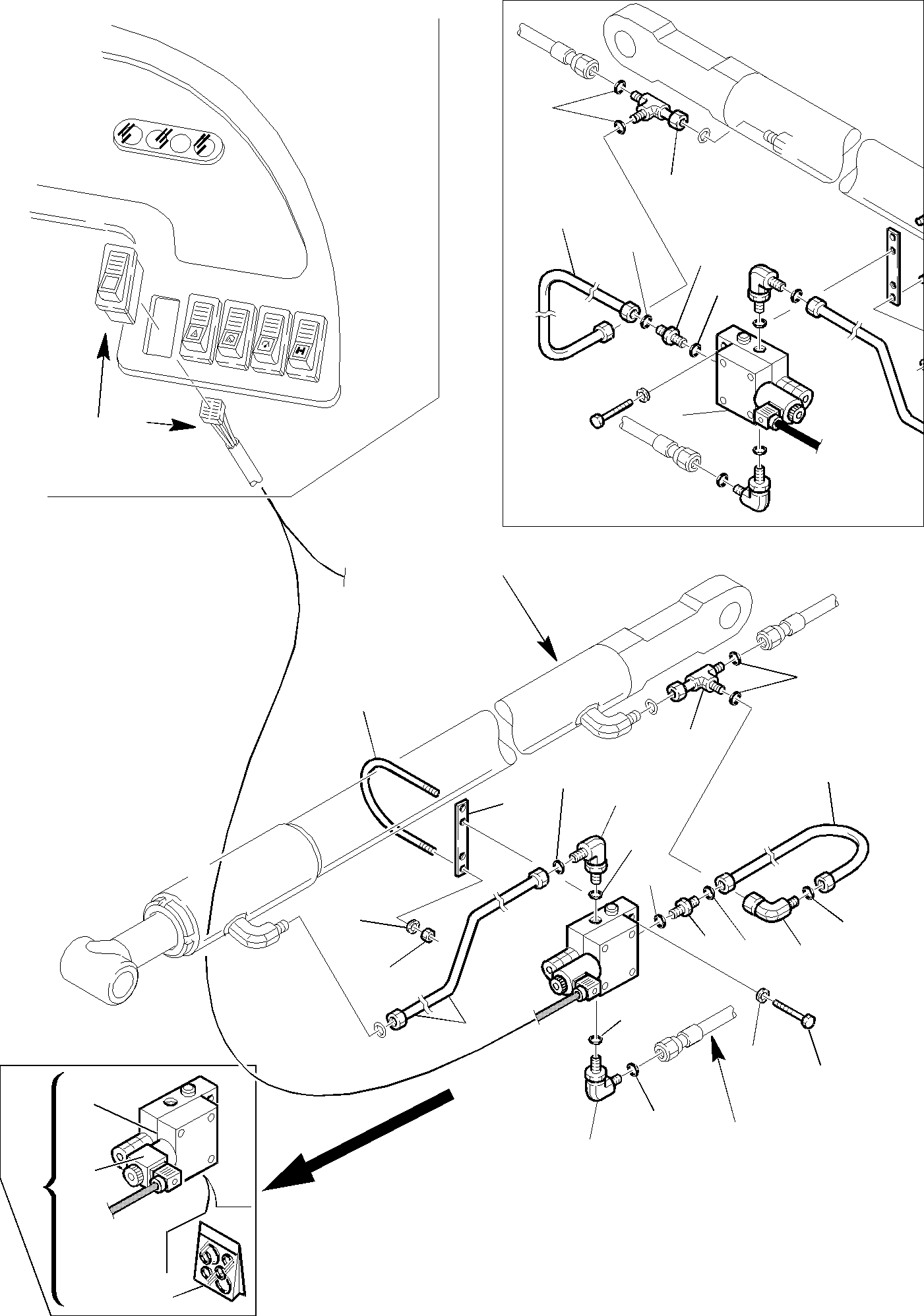 Part 63. HYDRAULIC PIPING (SHOVEL TIPPING CYLINDER) (ELECTRIC SAFETY VALVE) (OPTIONAL) [6655]