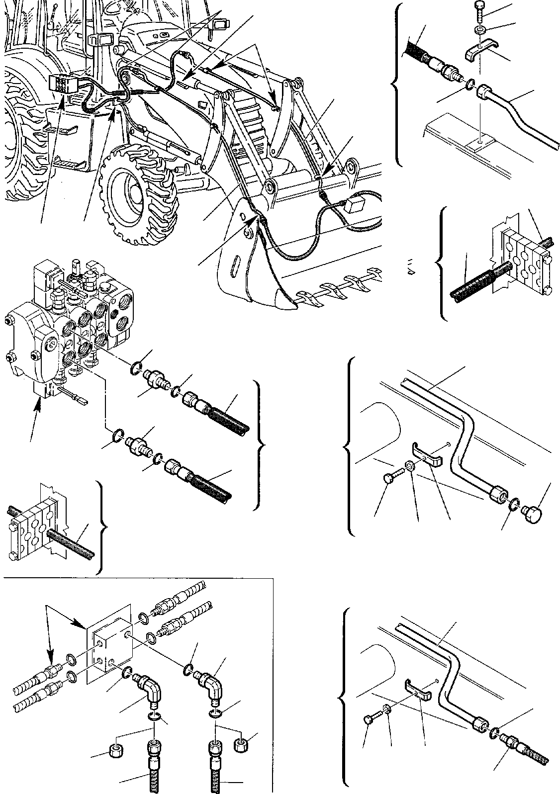 Part 64. HYDRAULIC PIPING (BUCKET - 4 IN 1 CYLINDER LINE) (1/2) [6660]