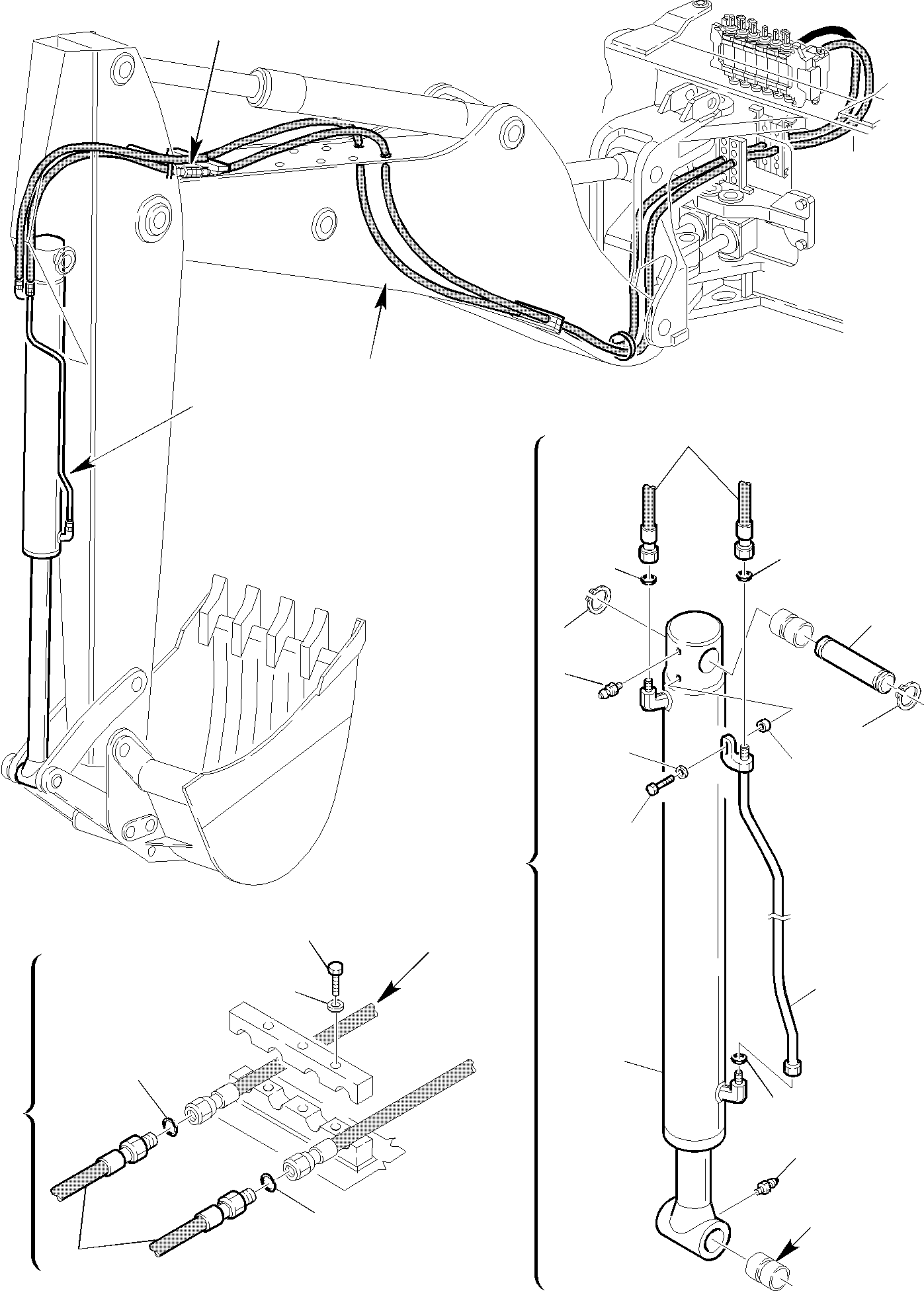 Part 77. HYDRAULIC PIPING (BUCKET CYLINDER LINE) (2/2) [6750]