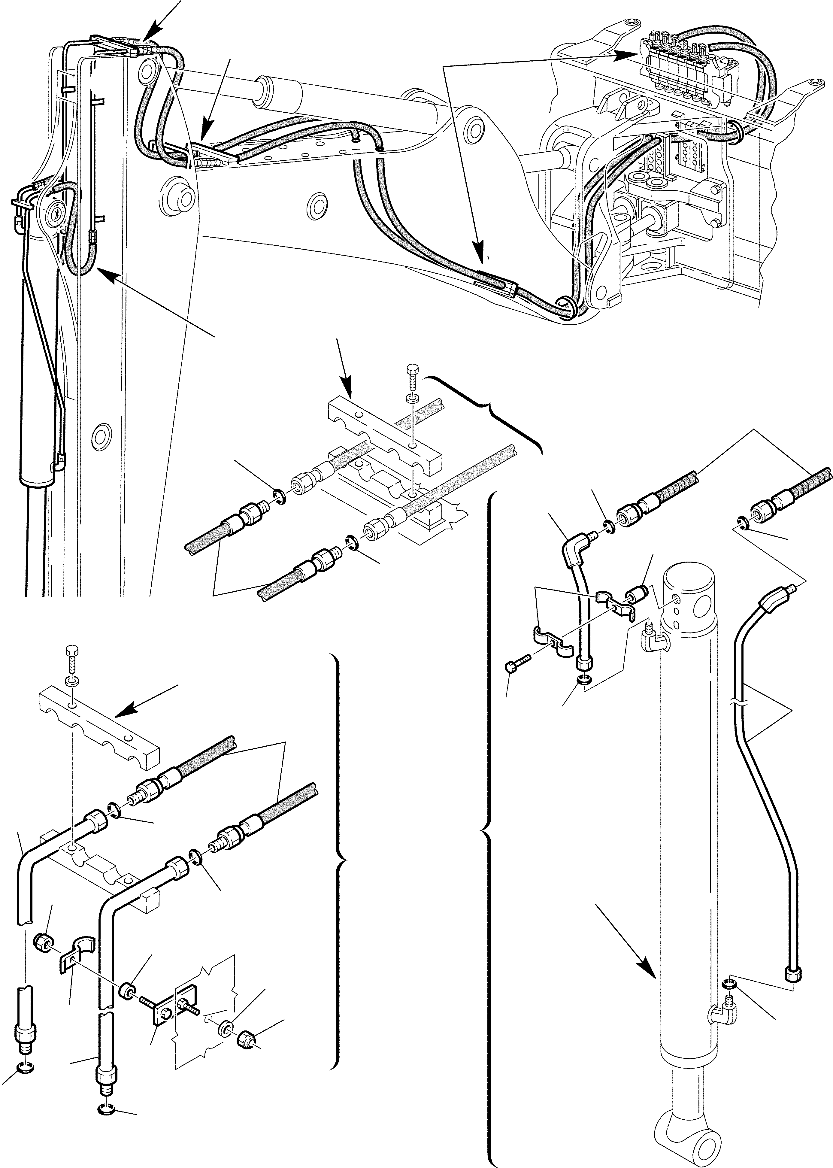 Part 80. HYDRAULIC PIPING (BUCKET CYLINDER LINE) (FOR JIG ARM) [6771]