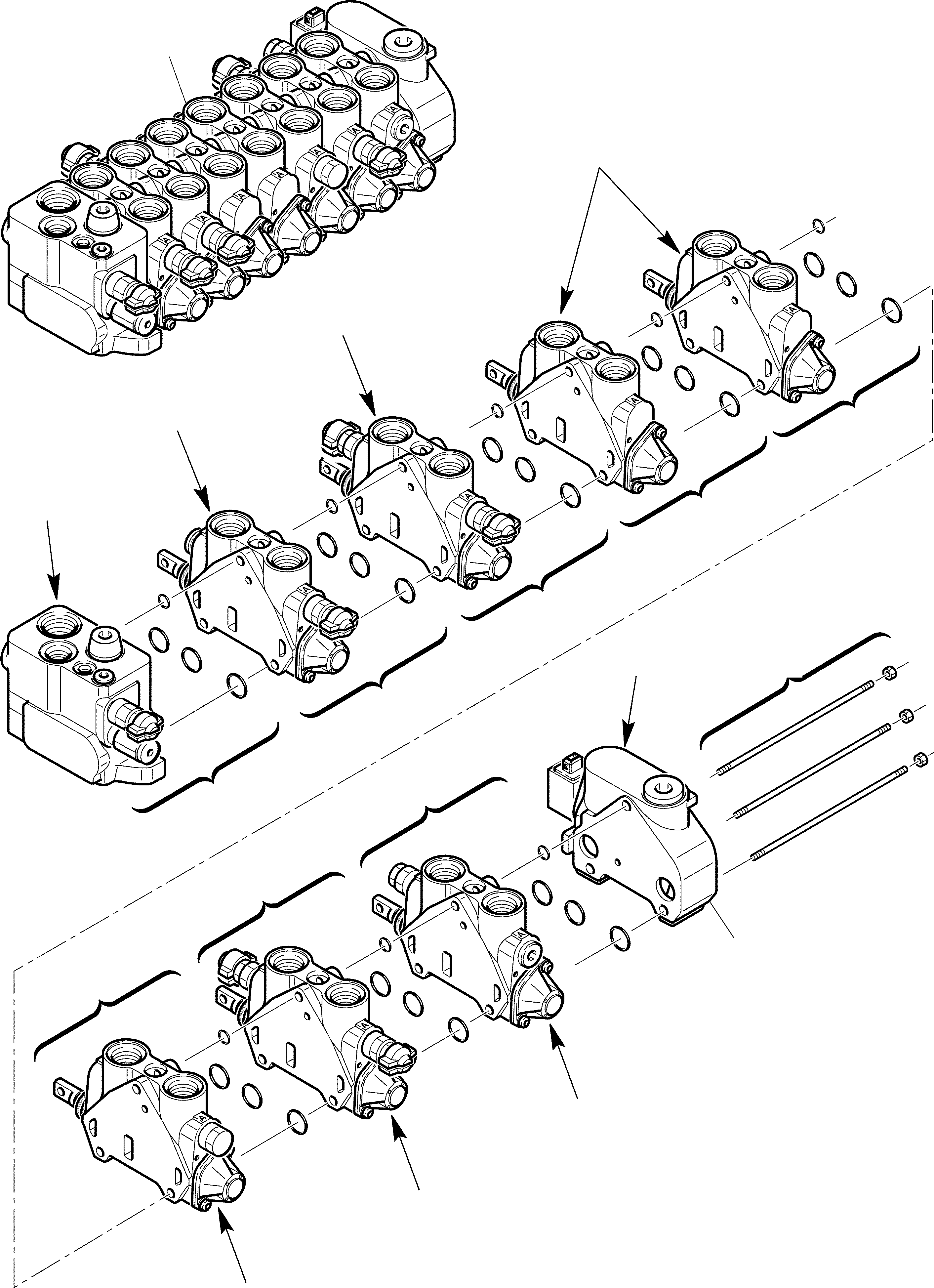 Part 31. CONTROL VALVE (7 SECTIONS) (FOR JIG ARM) (1/2) [6230]