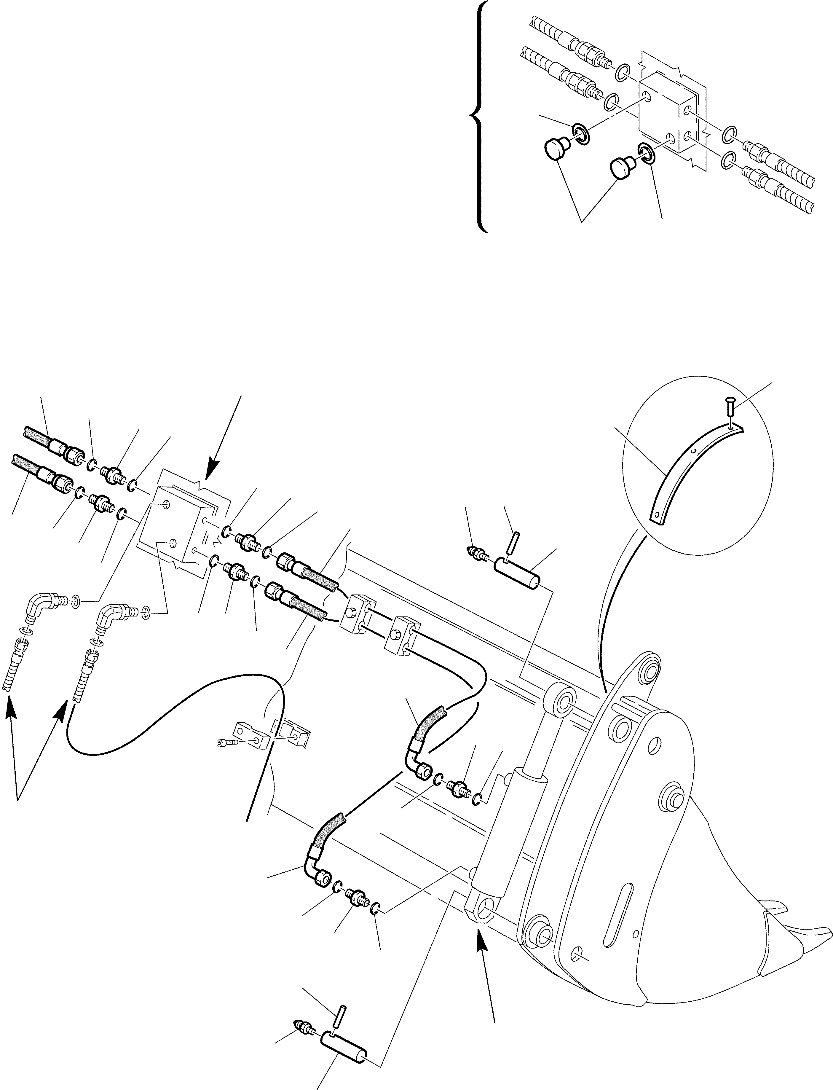 Part 76. HYDRAULIC PIPING (BUCKET - 4 IN 1 CYLINDER LINE) (2/2) [6465]