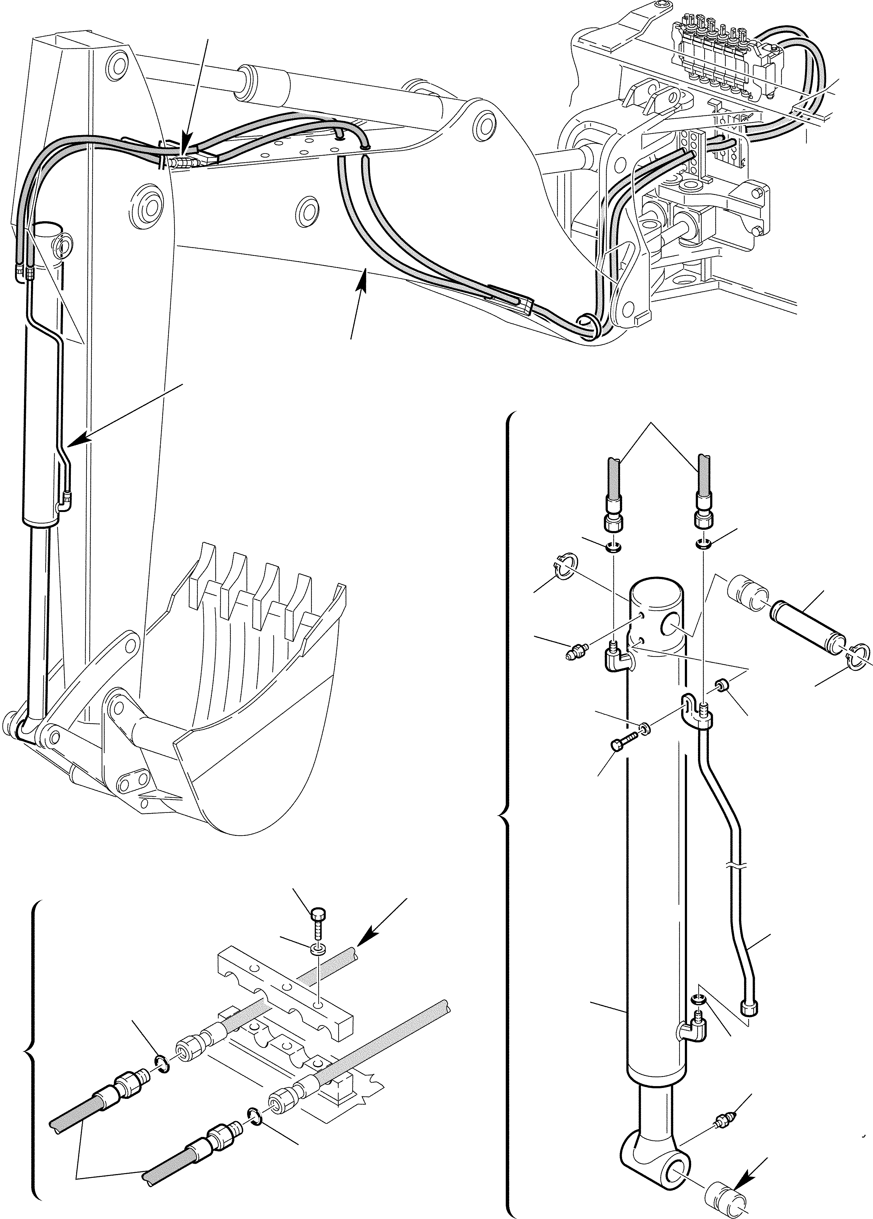 Part 93. HYDRAULIC PIPING (BUCKET CYLINDER LINE) (2/2) [6545]