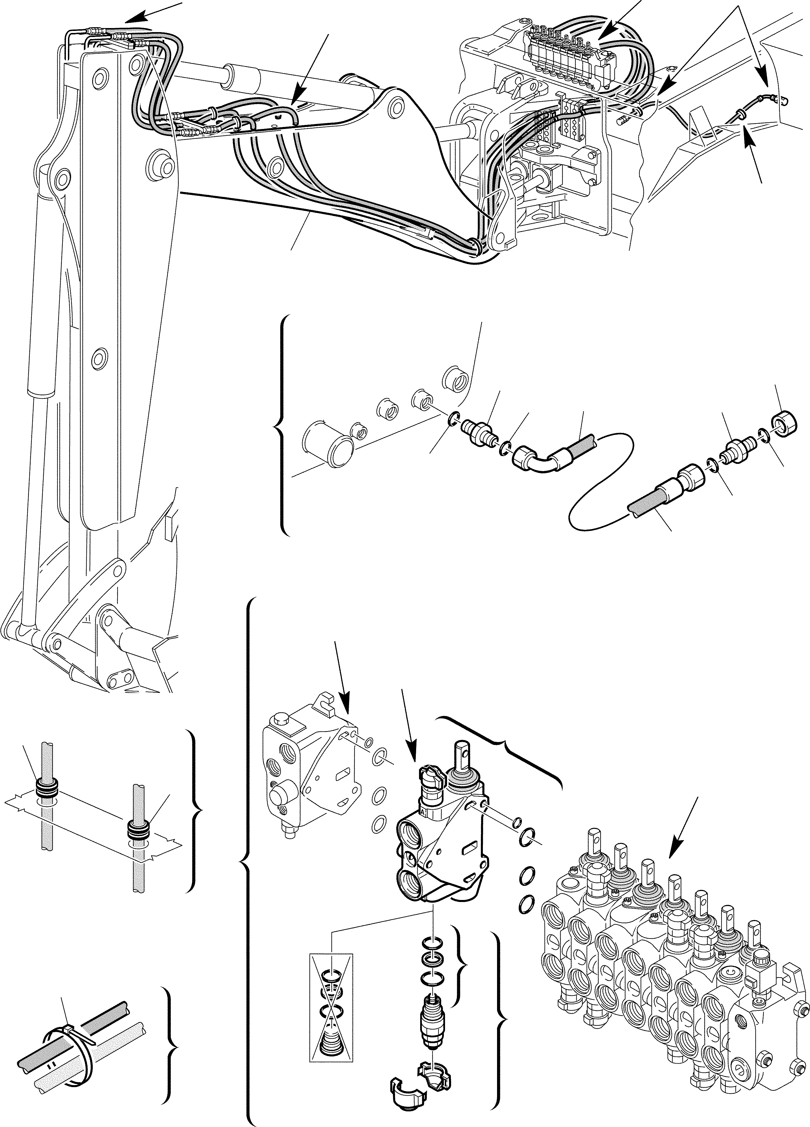 Part 122. HYDRAULIC CIRCUIT FOR POSITIONABLE SWINGING BUCKET WITH JIG ARM (2/5) [6680]