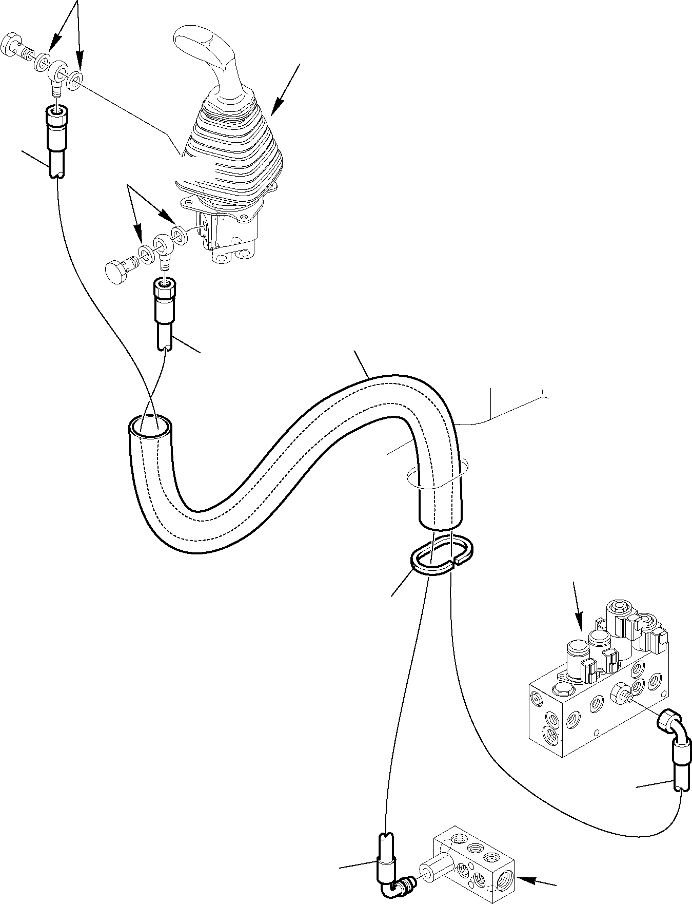 Part 6450. HYDRAULIC PIPING (SERVOCONTROL LINE) (SHOVEL SIDE) [6450]