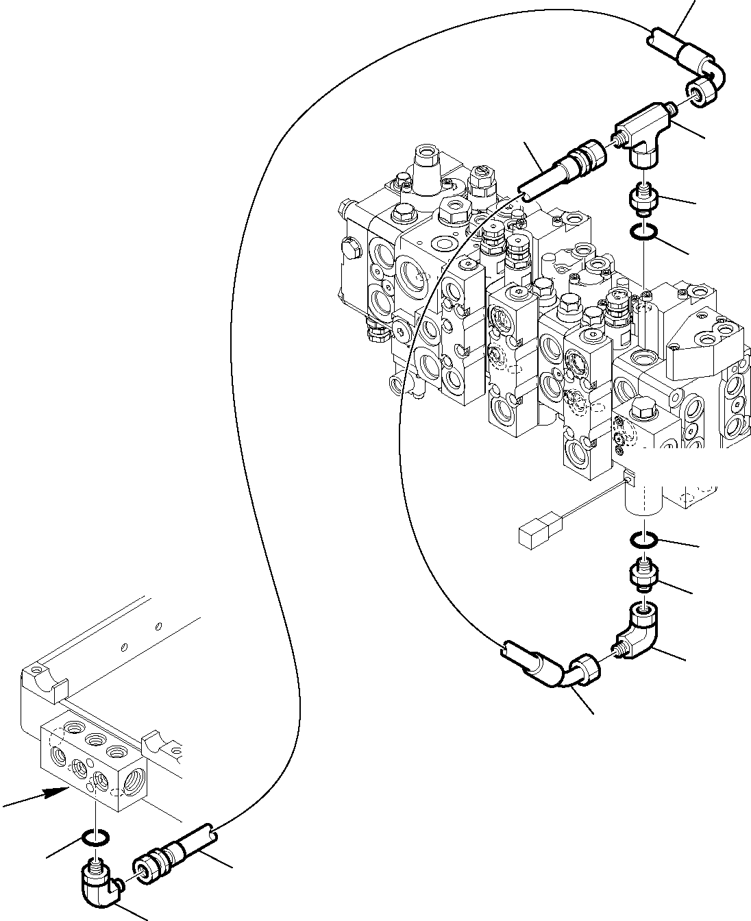 Part 6480. HYDRAULIC PIPING (PILOT RETURN LINE) (10-SPOOL CONTROL VALVE) [6480]