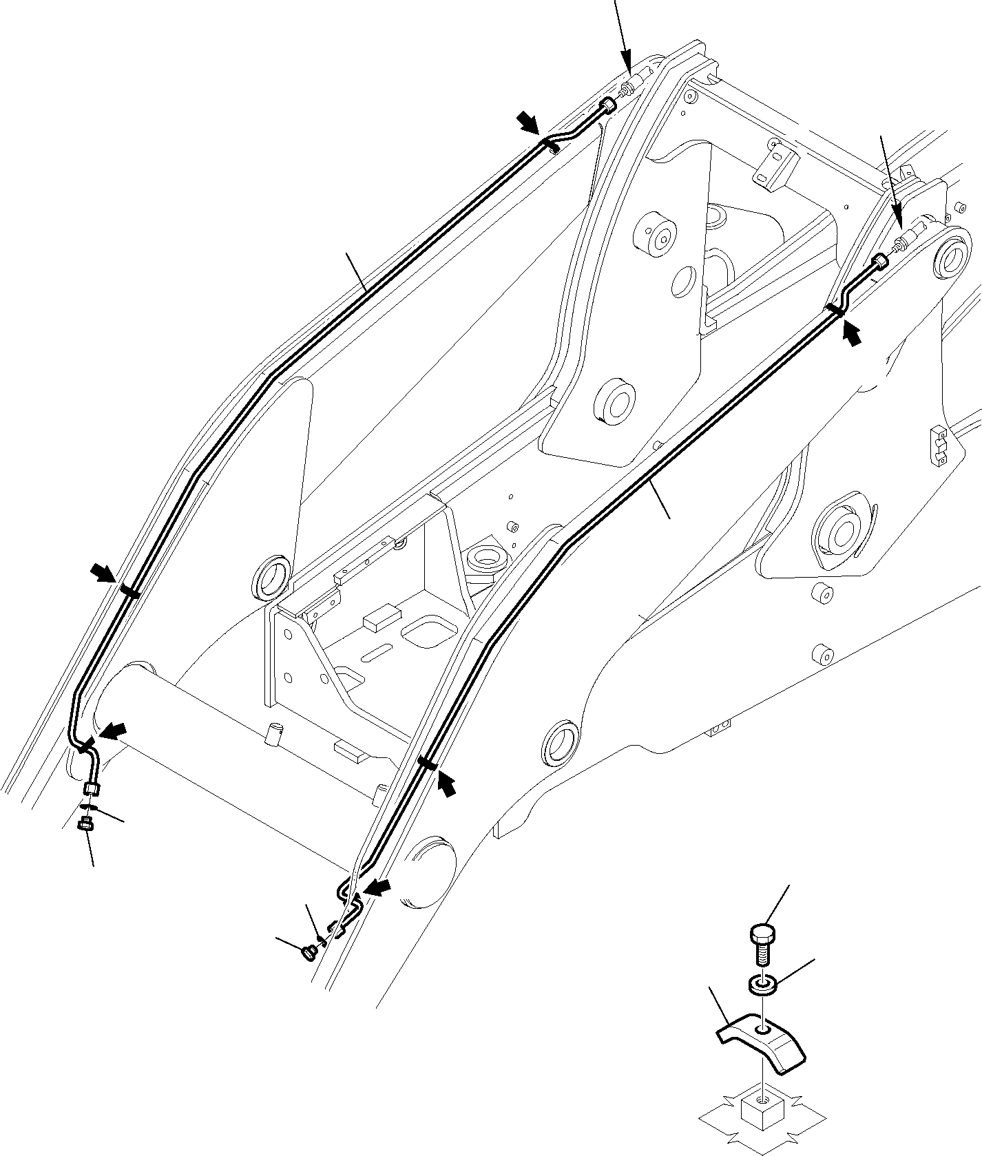 Part 6635. HYDRAULIC PIPING (BUCKET 4 IN 1 LINE) (2/3) [6635]