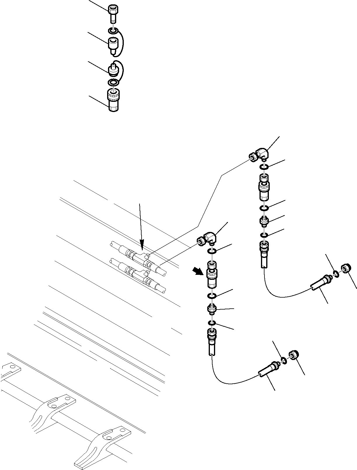 Part 6645. HYDRAULIC PIPING (BUCKET 4 IN 1 LINE) (FOR FAST COUPLING) (3/3) [6645]