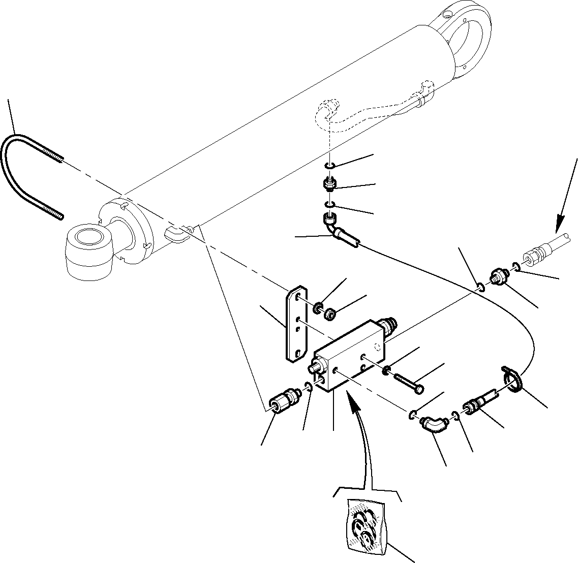 Part 6734. HYDRAULIC PIPING (ARM LINE) (WITH SIDE DIGGING BOOM) (SAFETY VALVE) (2/2) [6734]