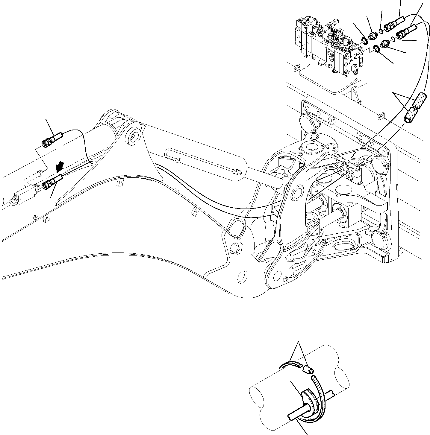 Part 6737. HYDRAULIC PIPING (ARM LINE) (SAFETY VALVE) (1/2) [6737]