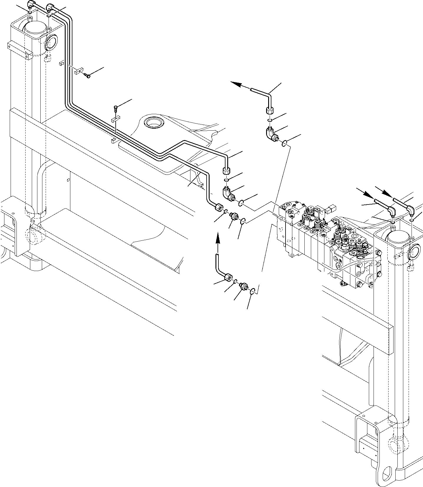 Part 6810. HYDRAULIC PIPING (OUTRIGGER LINE) (WITH 10-SPOOL CONTROL VALVE) [6810]