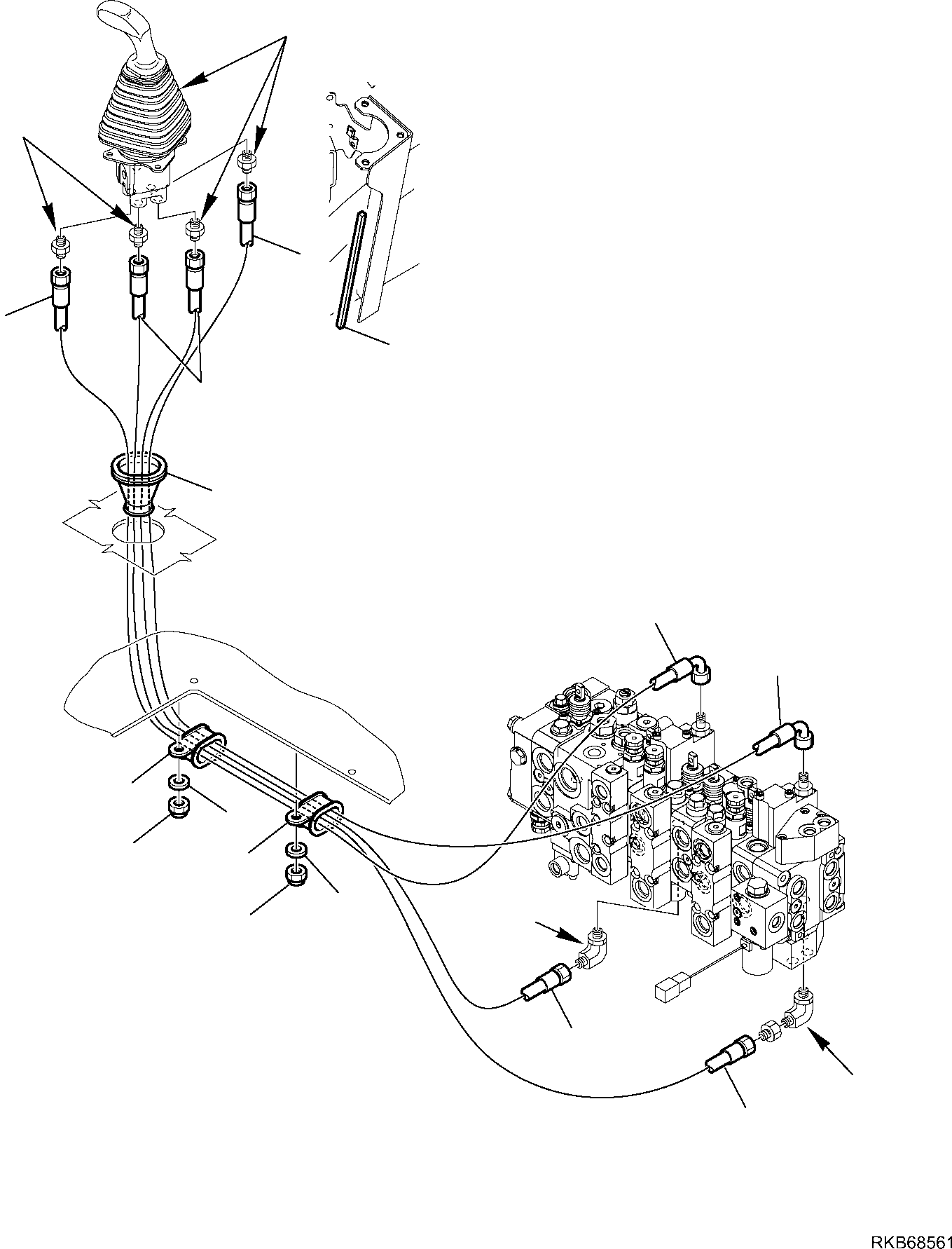 Part 99. HYDRAULIC PIPING (SERVOCONTROL LINE) (SHOVEL BUCKET LIFTING AND TIPPING LINE) [6475]