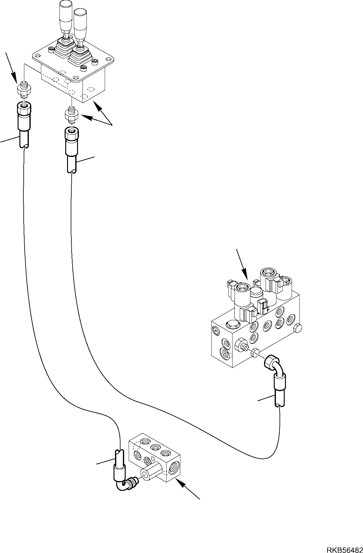 Part 101. HYDRAULIC PIPING (SERVOCONTROL DELIVERY AND RETURN LINE) (OUTRIGGERS PPC LINE) [6490]