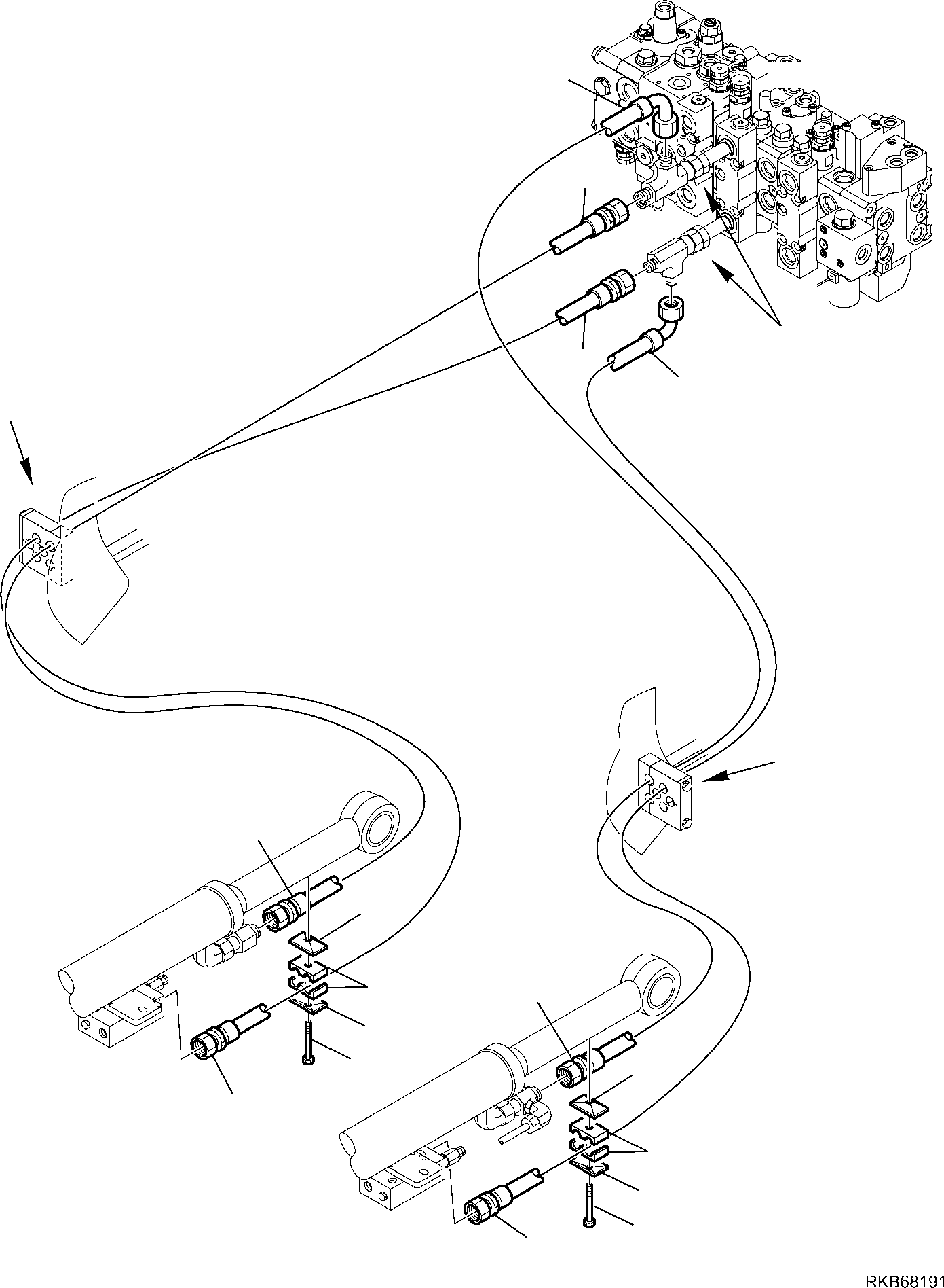 Part 113. HYDRAULIC PIPING (SHOVEL TIPPING CYLINDER) (SAFETY VALVE) (1/2) [6615]