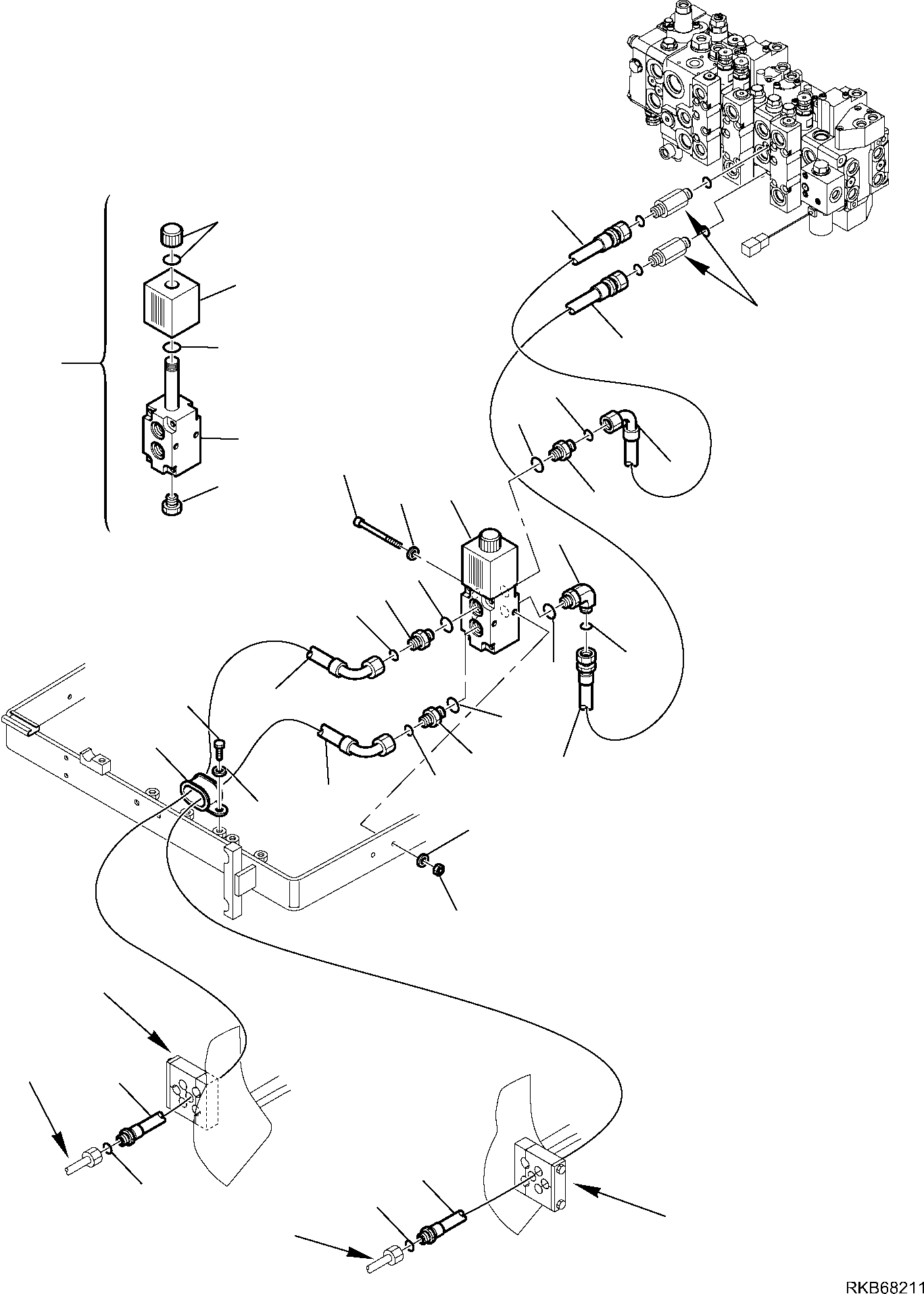 Part 117. HYDRAULIC PIPING (BUCKET 4 IN 1 LINE) (WITH HYDRAULIC SLIDING PLATE) (1/3) [6632]