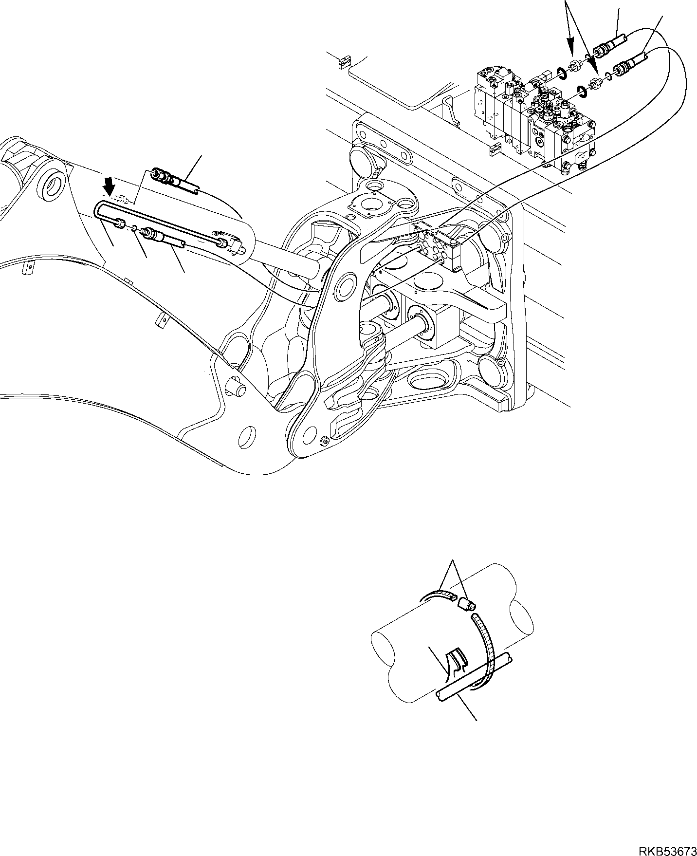 Part 129. HYDRAULIC PIPING (BOOM LINE) (SAFETY VALVE) (1/2) [6727]