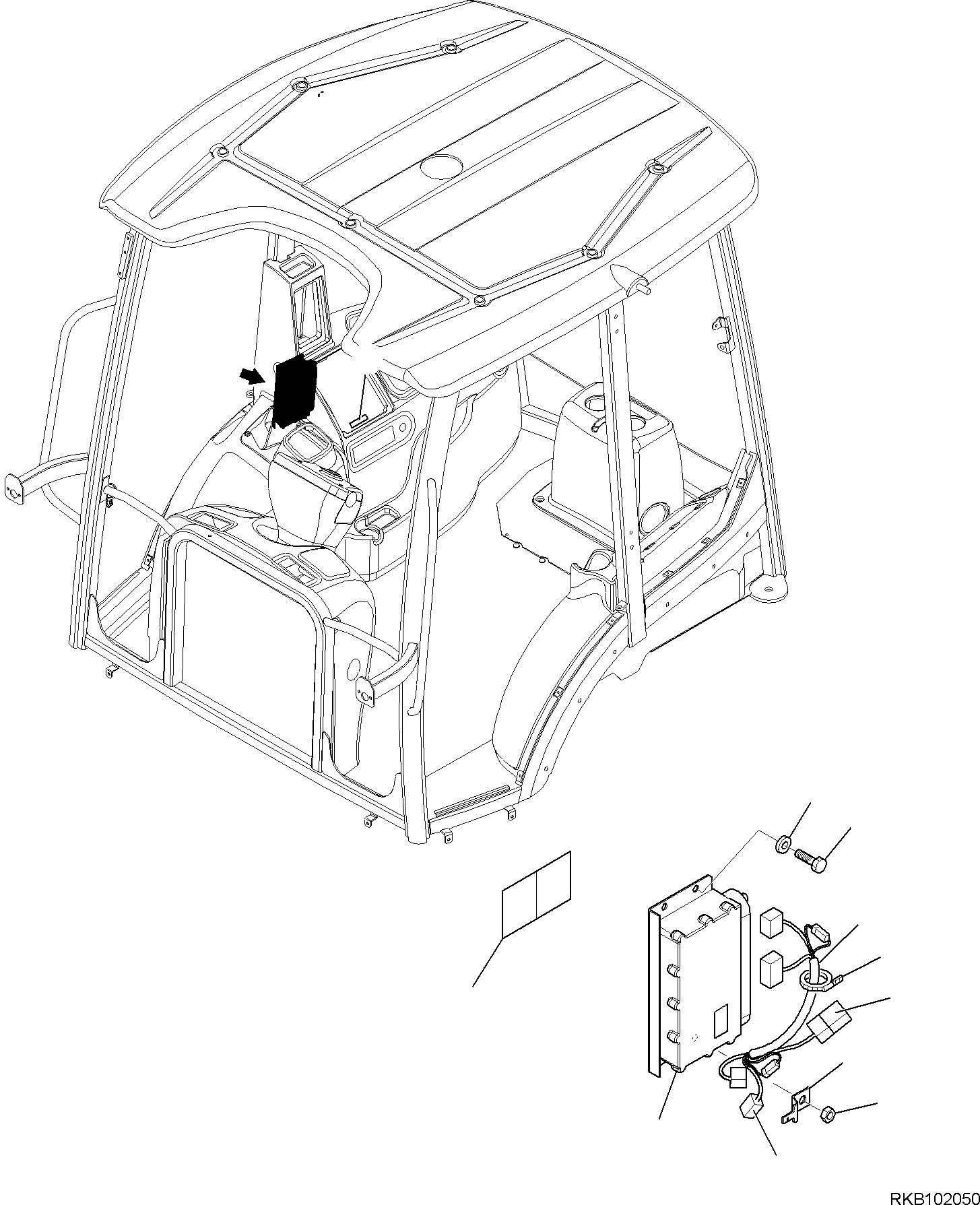 Part 70. ELECTRICAL SYSTEM (KOMTRAX LINE) (FOR CAB) (GPRS TYPE) (2/2) [1597]