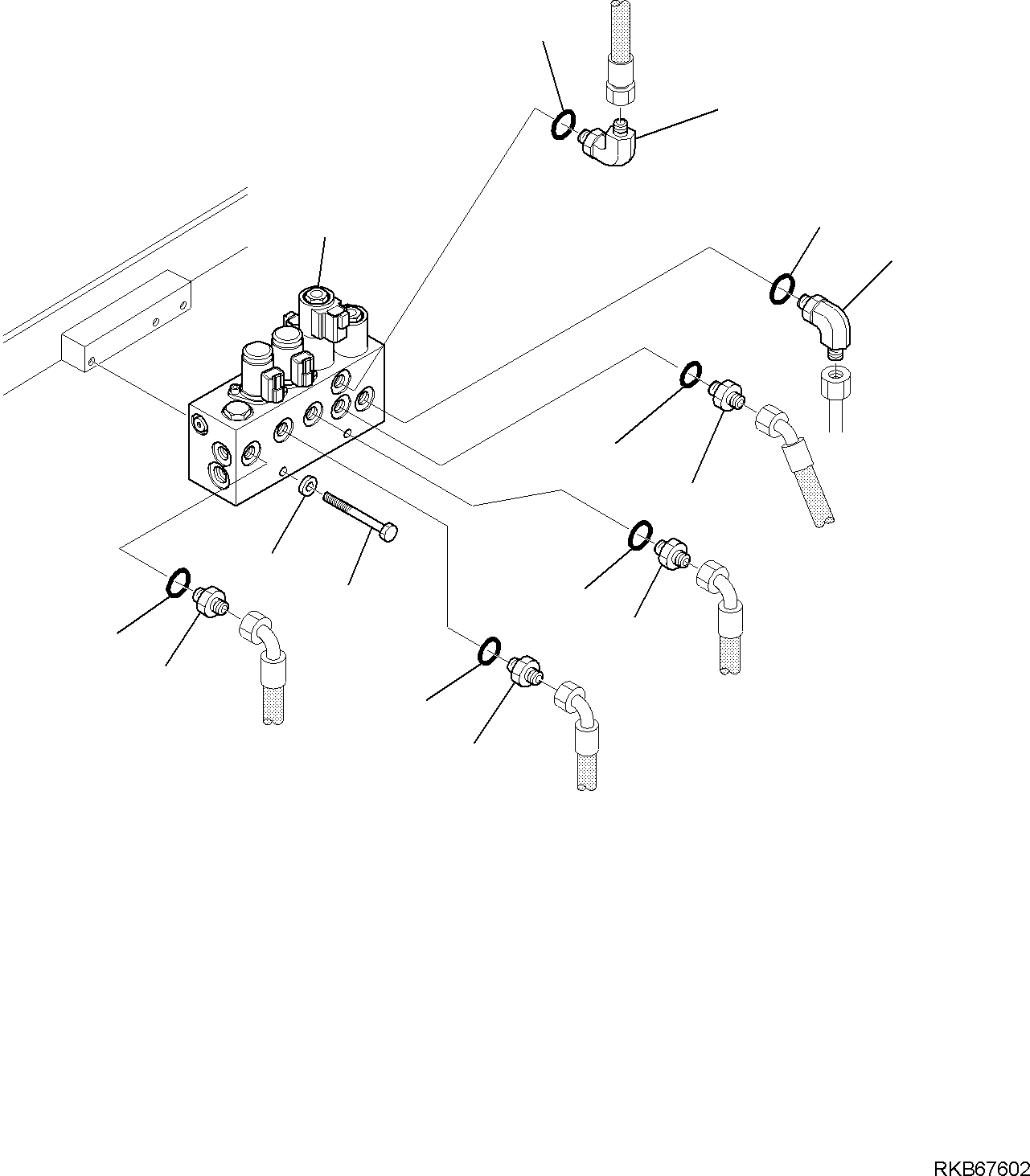 Part 71. SERVOCONTROL FEED UNIT (WITH BUCKET 4 IN 1) (CONNECTING PARTS) [6340]