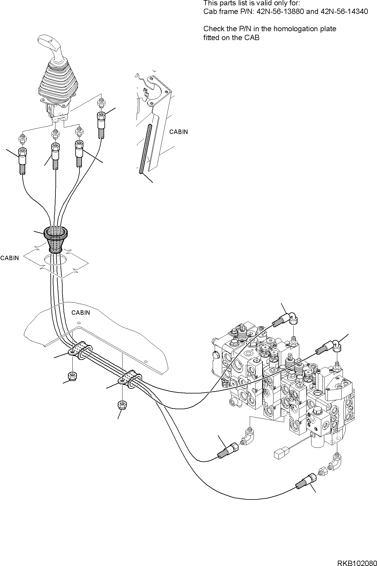 Part 110. HYDRAULIC PIPING (SERVOCONTROL LINE) (SHOVEL BUCKET LIFTING AND TIPPING LINE) [6475]