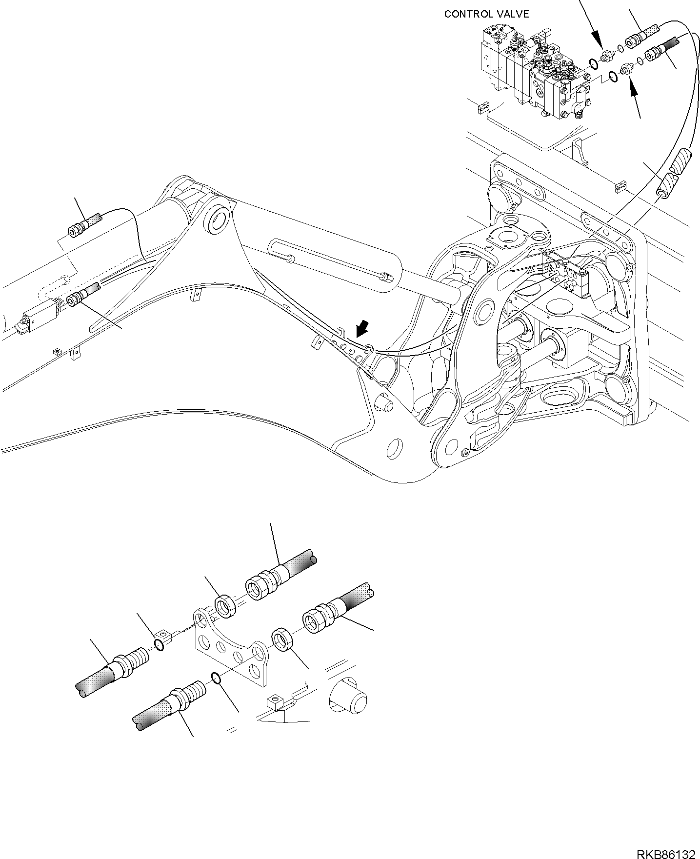 Part 156. HYDRAULIC PIPING (ARM LINE) (SAFETY VALVE) (1/2) [6737]