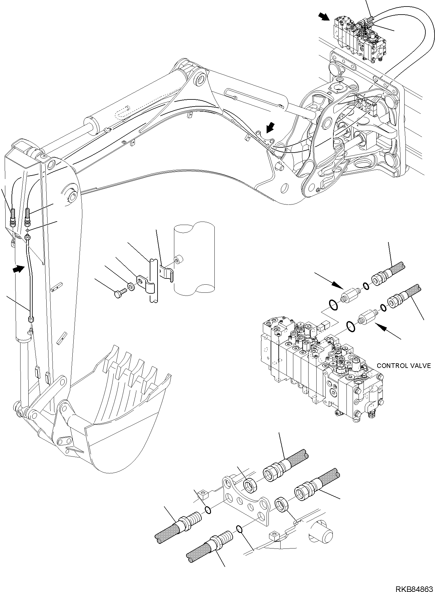 Part 163. HYDRAULIC PIPING (BUCKET LINE) [6744]